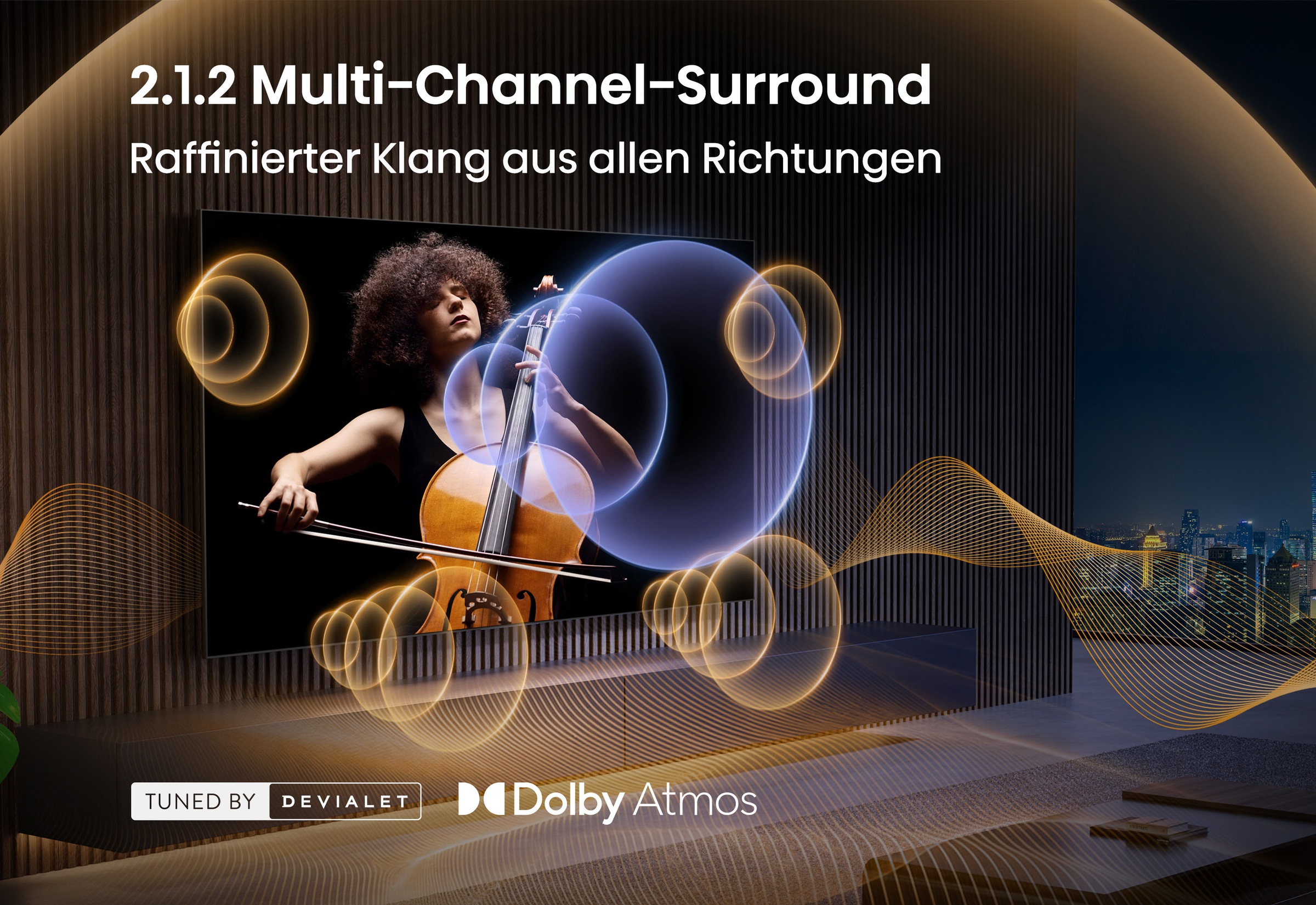 Hisense Mini-LED-Fernseher »75UR8DS« 189 cm/75 ″ Smart-TV