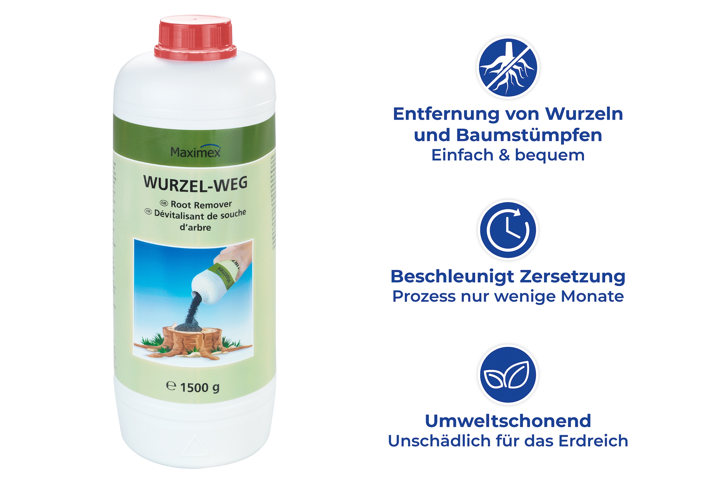 Maximex Unkrautbekämpfungsmittel »Wurzel-weg« 1500 g Granulat