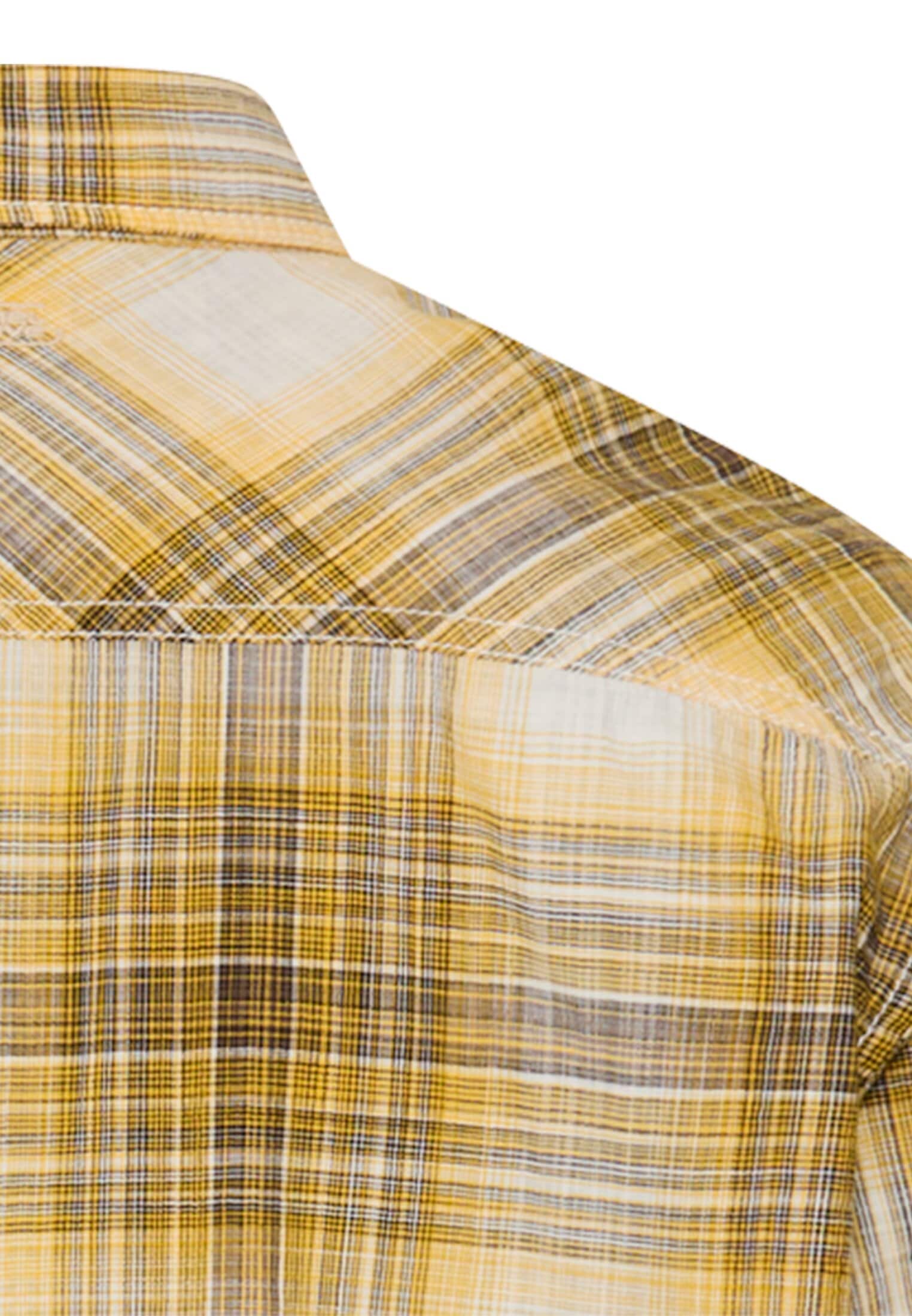 camel active Karohemd kurzarm, mit Button-Down-Kragen