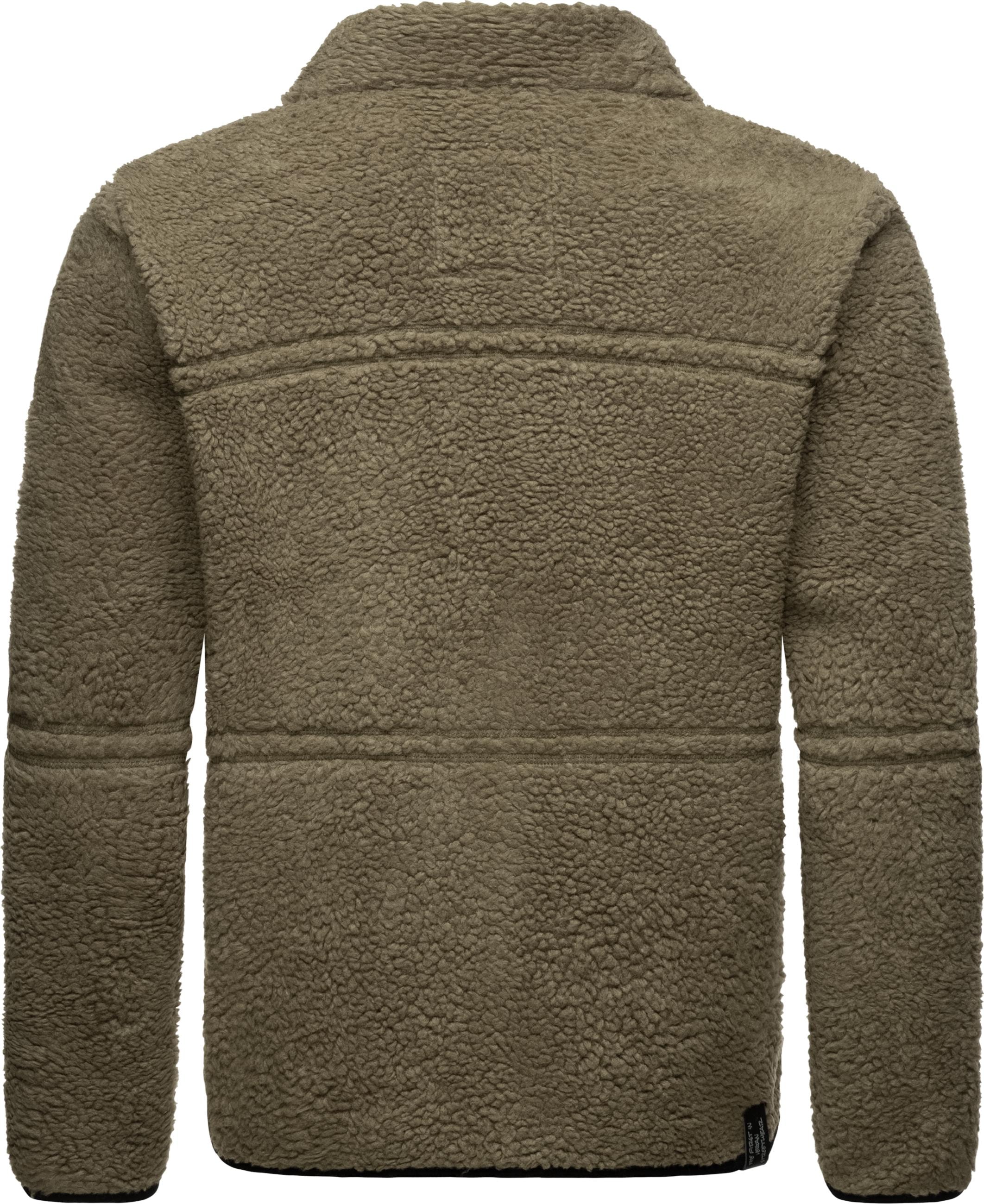 Ragwear Sweatjacke »Plüschjacke Noory«, Herren Basic Teddy-Fleece Jacke