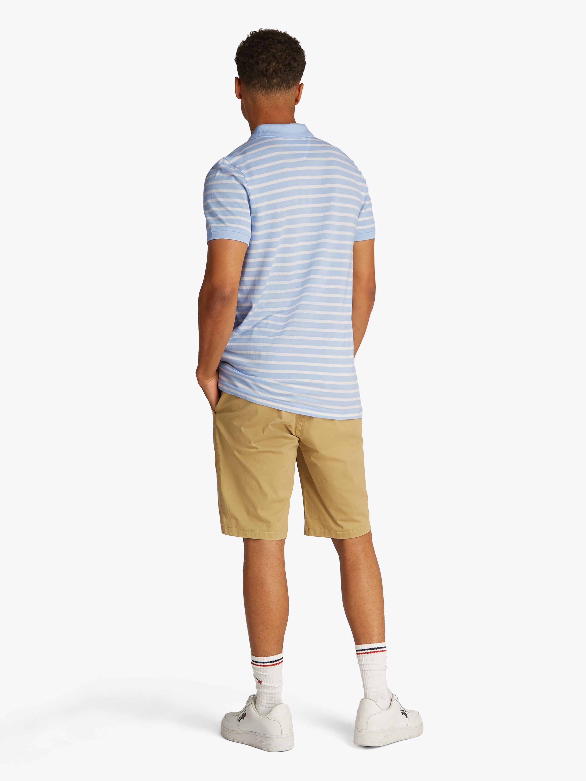 Tommy Jeans Poloshirt »TJM SLIM PLACKET POLO EXT«, modisch geringelt