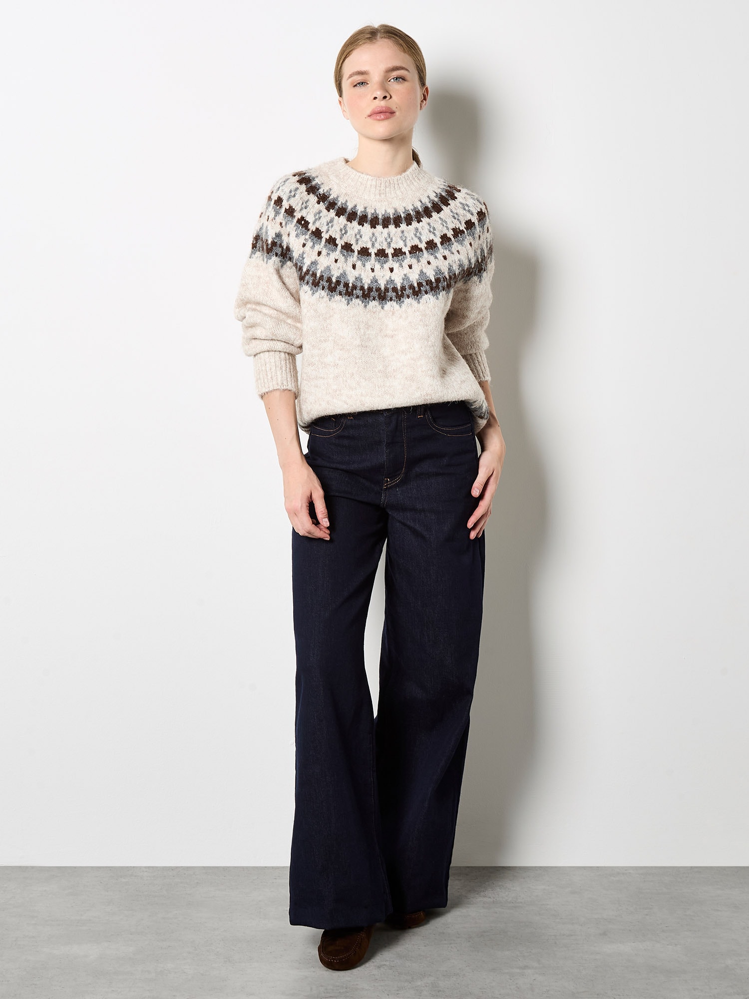 Apricot Strickfleece-Pullover »Strickpullover« im Norwegerstil