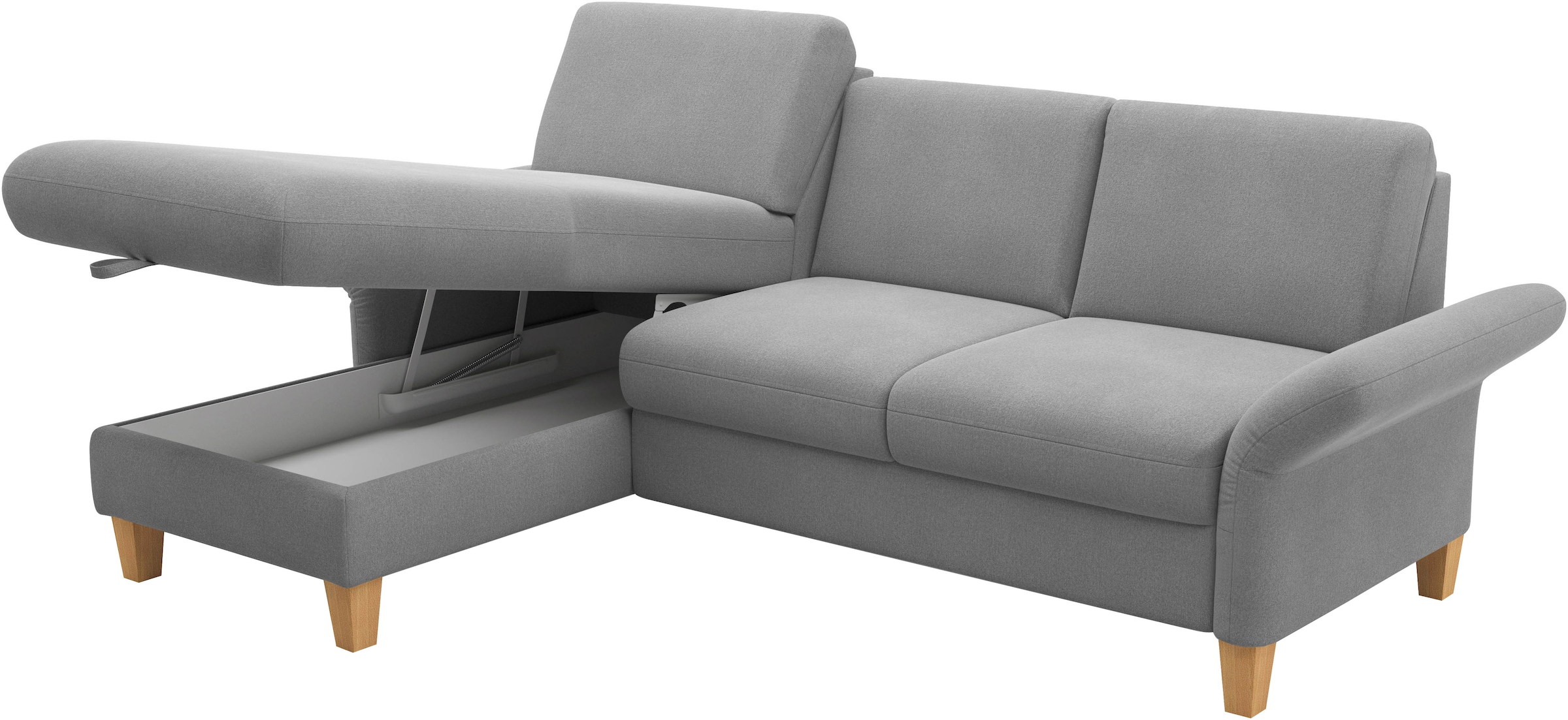 Home affaire Ecksofa »Rochelle, L-Form«, wahlweise mit Armteilverstellung, Bettfunktion und Bettkasten