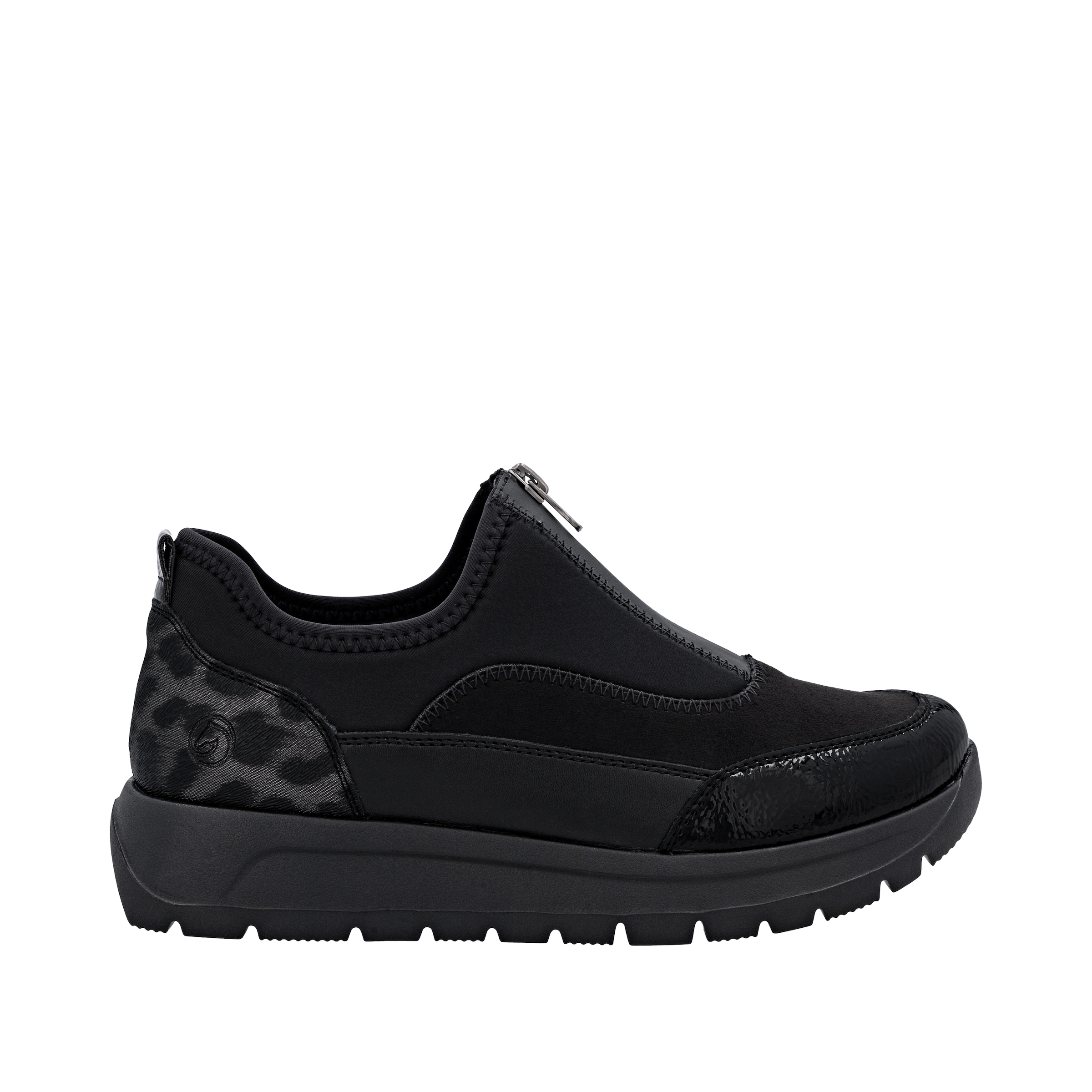 Remonte Plateausneaker, Halbschuh, Casual-Sneaker mit Lackdetails