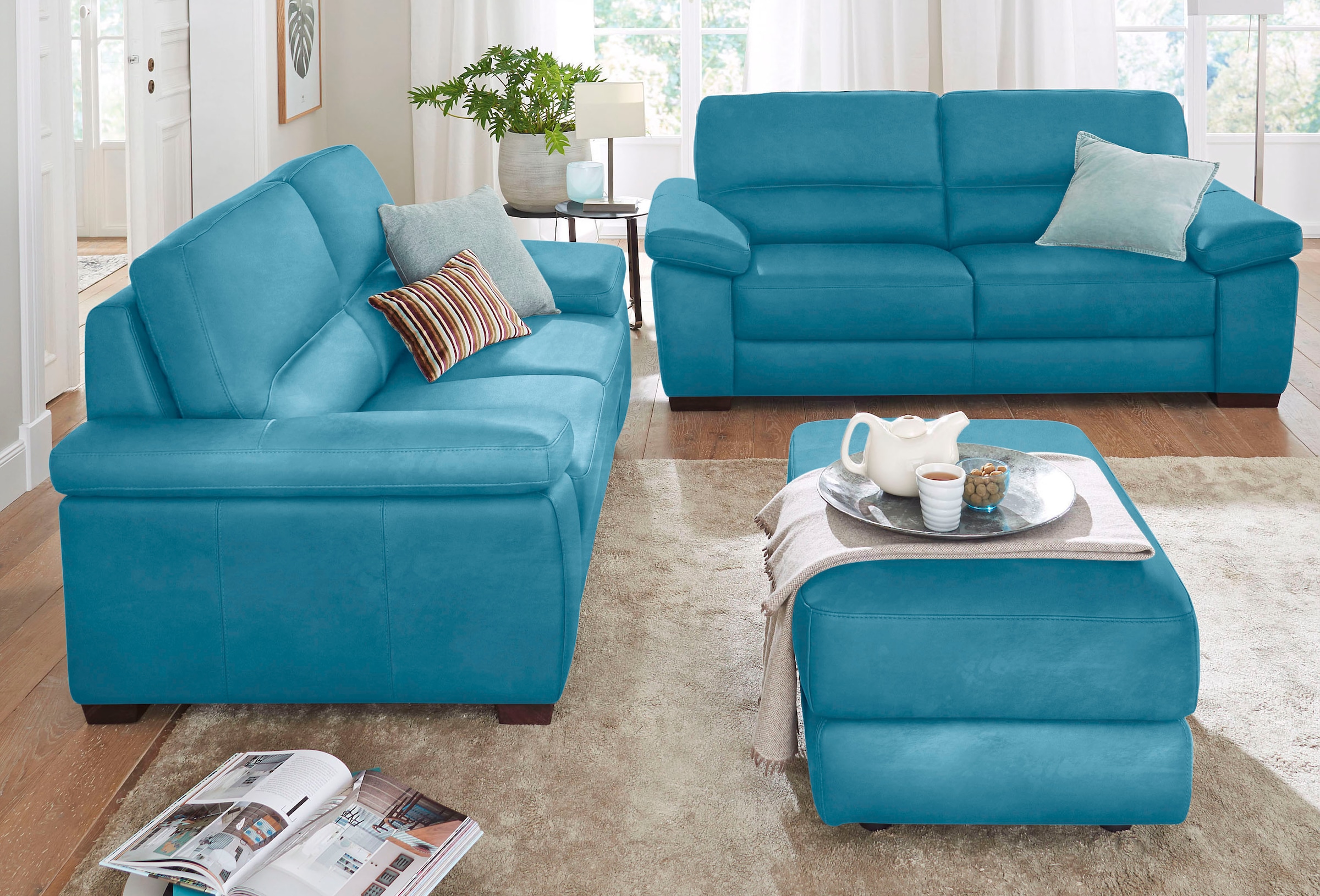 CALIA ITALIA 3-Sitzer »Gaia, Sofa im edlen Design und mit erstklassigem Sitzkomfort«, aus pflegeleichtem Luxus-Microfaser Ginevra Hydro Care