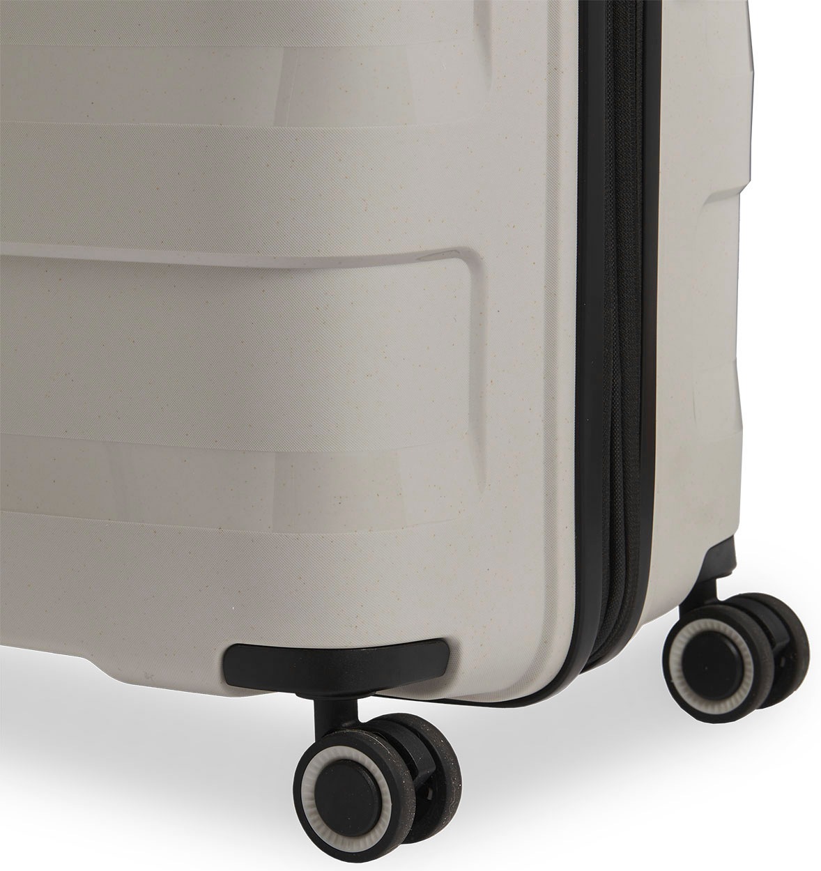 Stratic Hartschalen-Trolley »Straw + L, beige«, 4 Rollen, Reisekoffer großer Koffer Aufgabegepäck TSA-Zahlenschloss