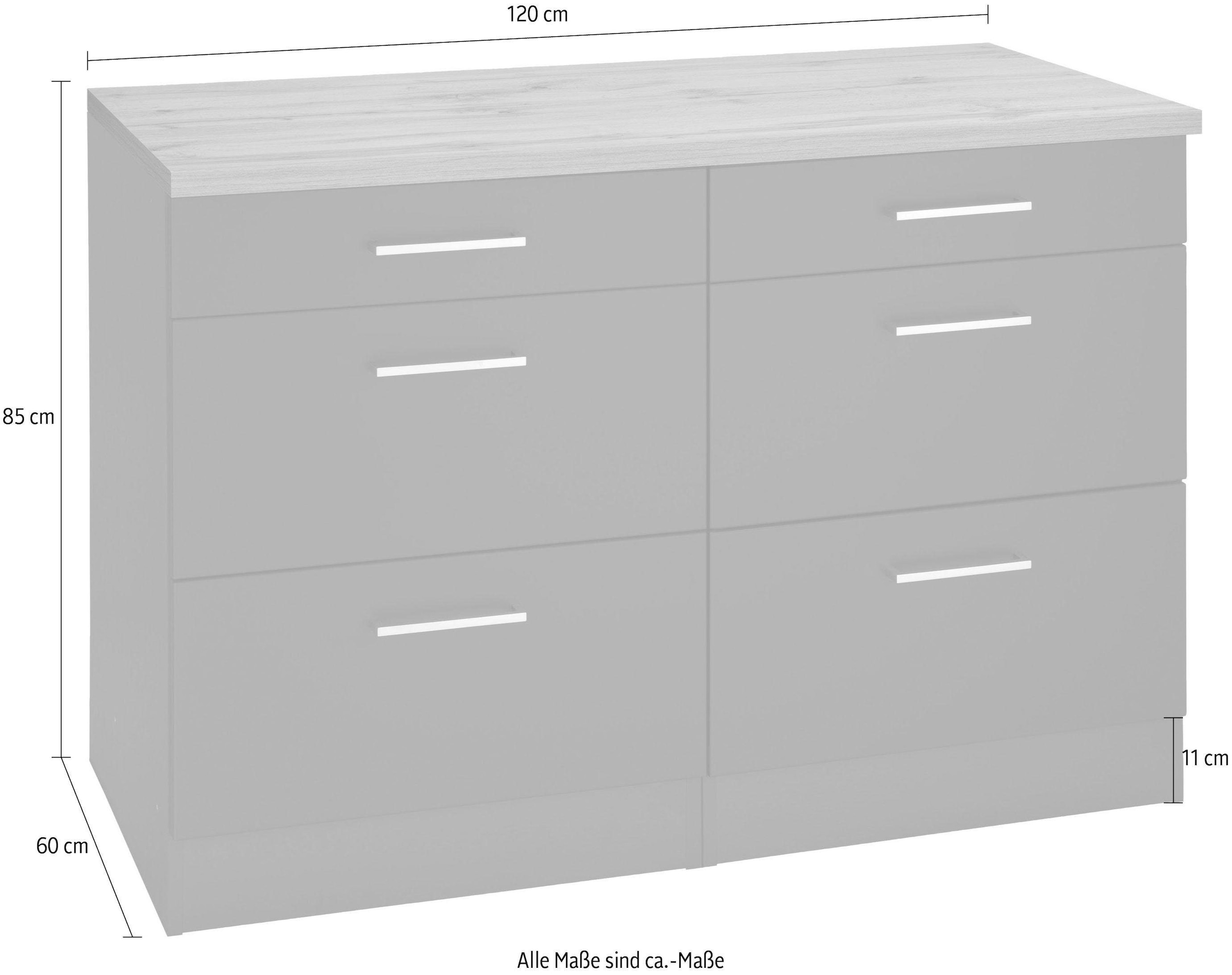 KOCHSTATION Unterschrank »KS-Kehl«, Breite 120 cm