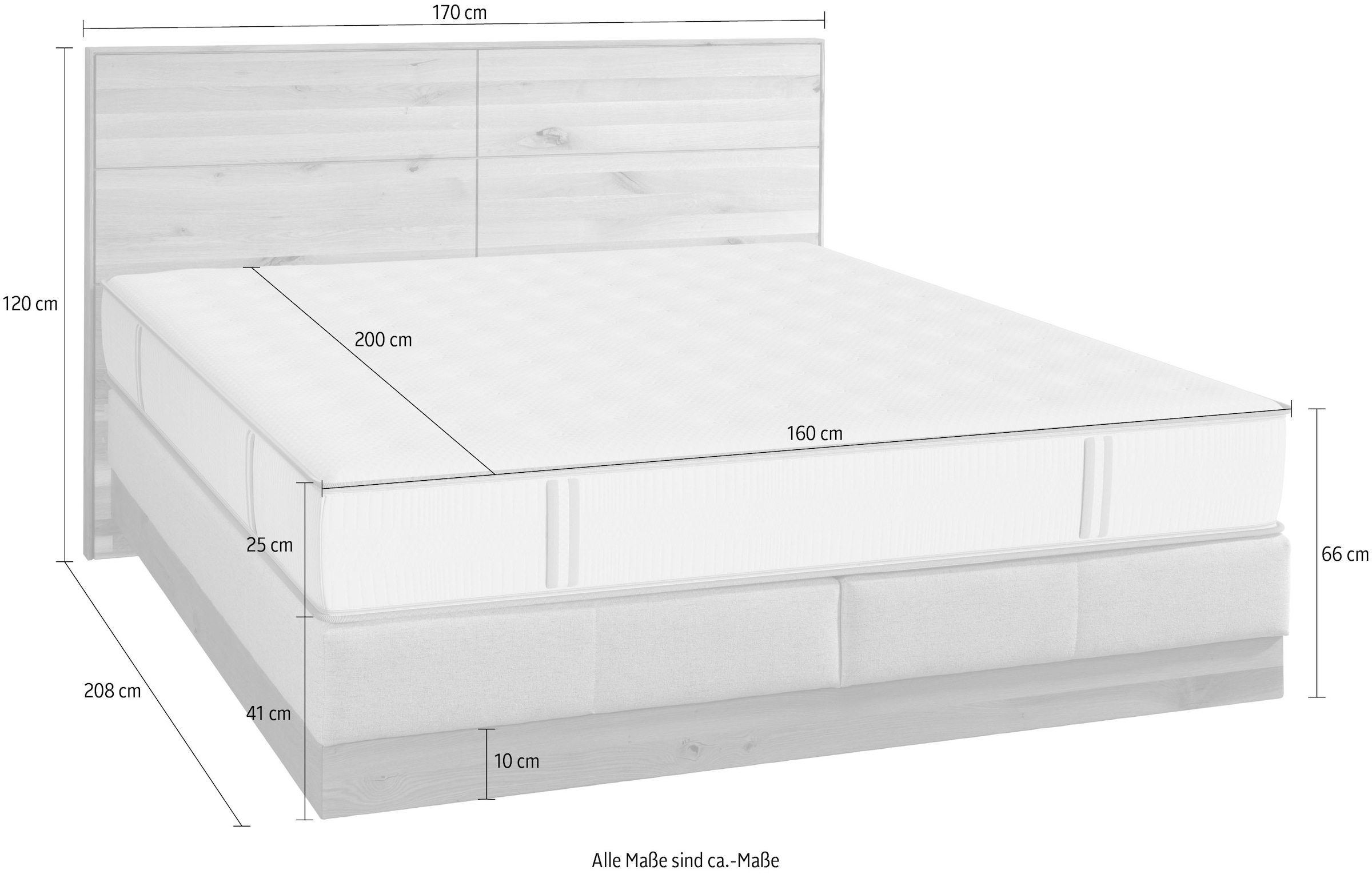 ADA premium Boxspringbett »Clivia«, in verschiedenen Größen erhältlich