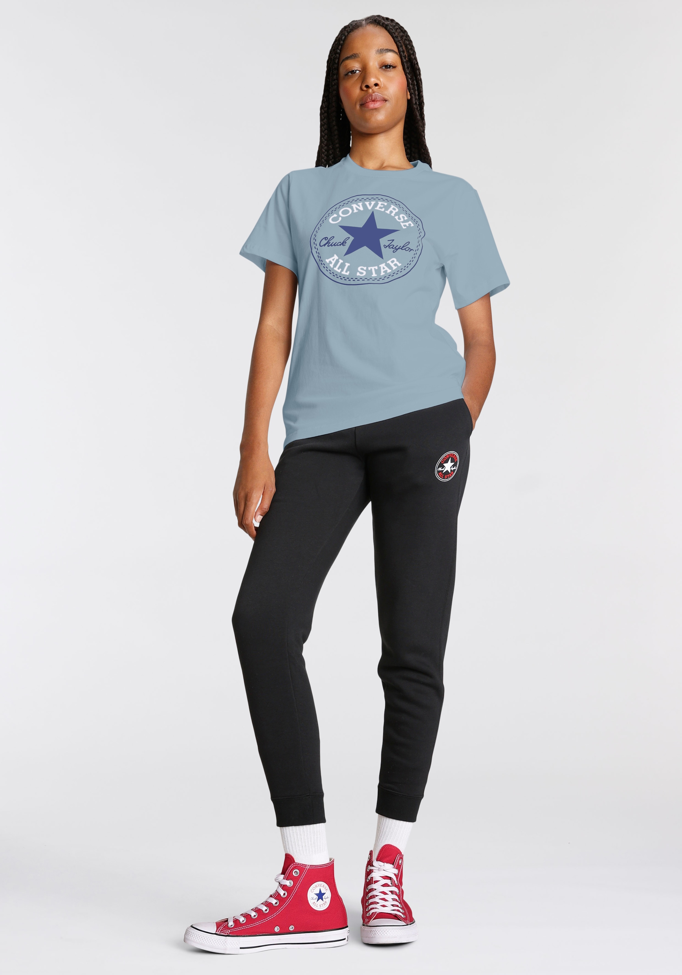 Converse T-Shirt »UNISEX CONVERSE GO-TO ALL STAR PATCH LOGO STANDARD FIT T-SHIRT«, (1 tlg.)
