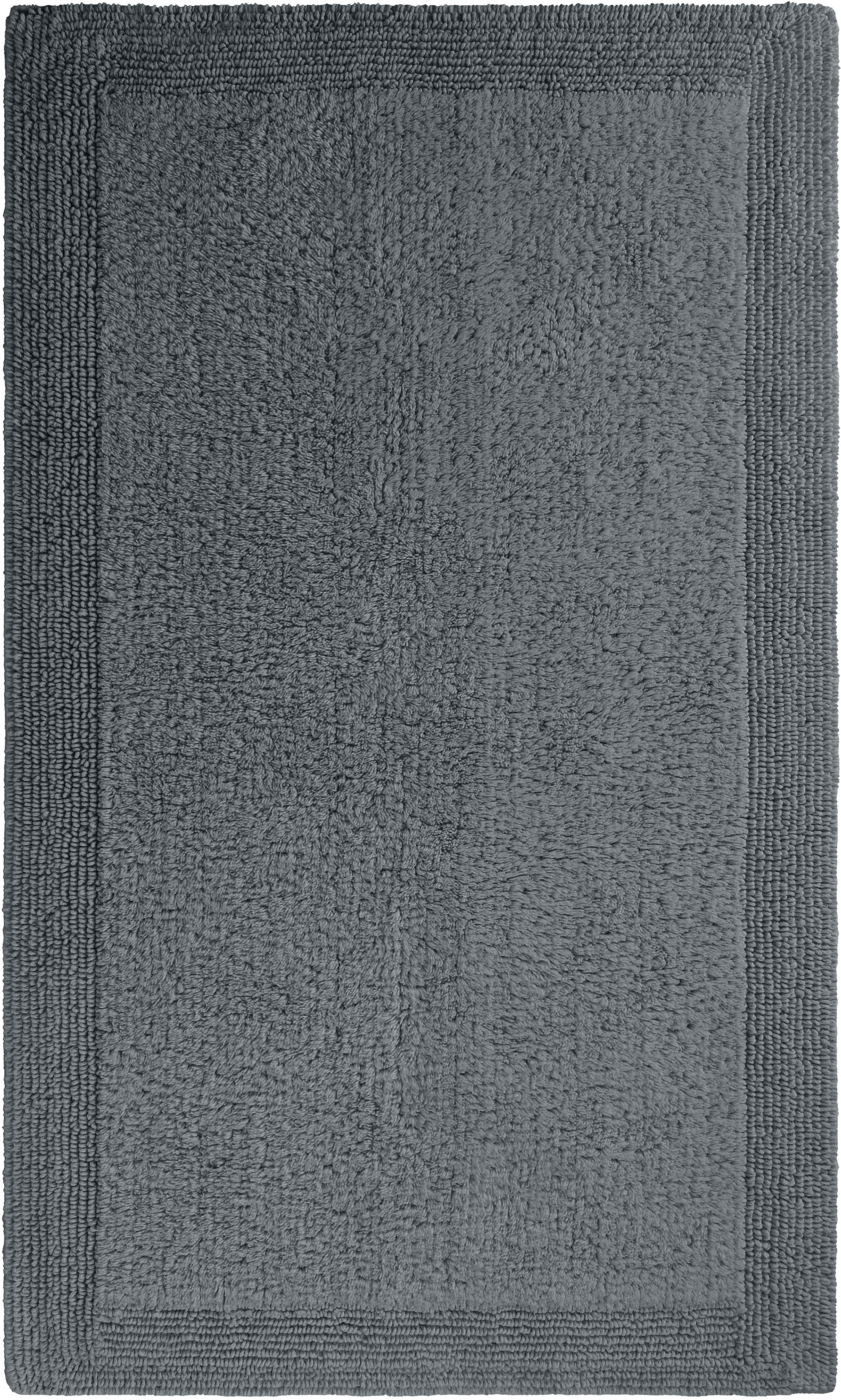 OTTO home Badematte »Kapra, Badvorleger, Badezimmer Teppich« Höhe 14 mm beidseitig nutzbar | fußbodenheizungsgeeignet | strapazierfähig mit Bordüre, Badteppich, Badematte, Baumwolle