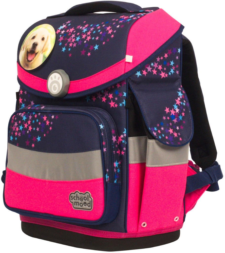 SCHOOL-MOOD® Schulranzen »Timeless, Leni (Hund)«, retroreflektierende Flächen, aus recyceltem Material