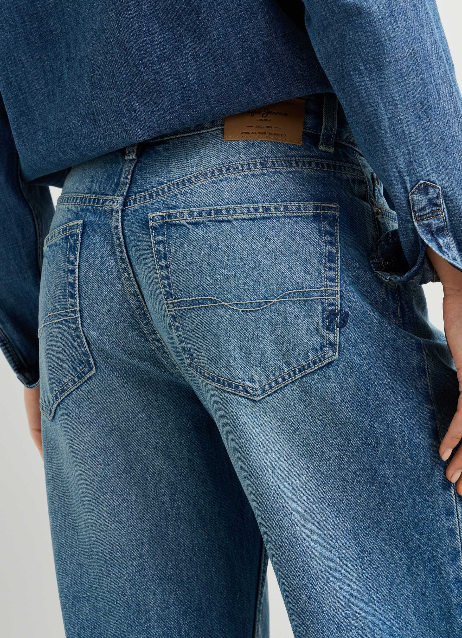 Pepe Jeans Weite Jeans »LINA MW WIDE LEG VERDE BLU« aus Baumwoll-Denim, mittlere Leibhöhe