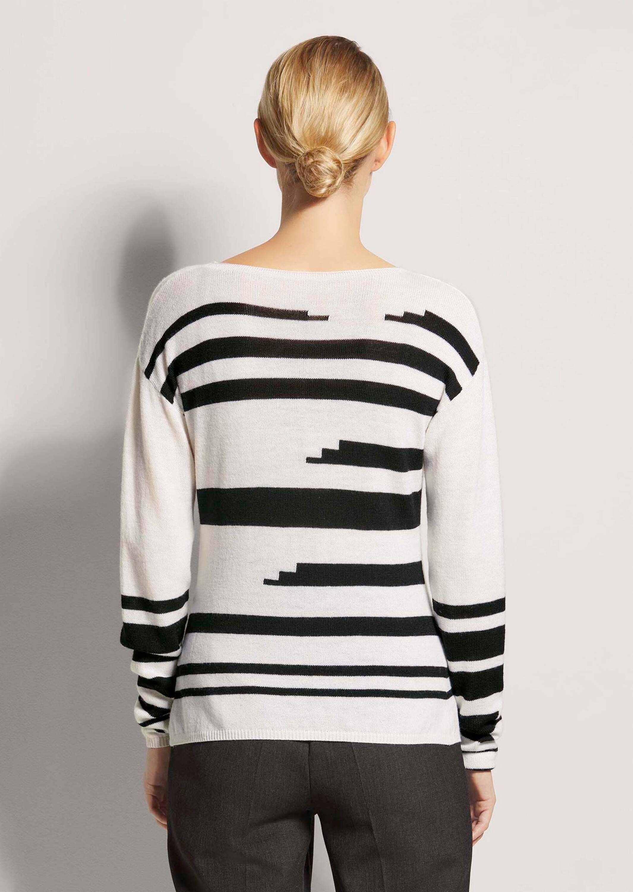 MADELEINE Longpullover »Pullover Intarsien-Pullover aus Schurwolle«