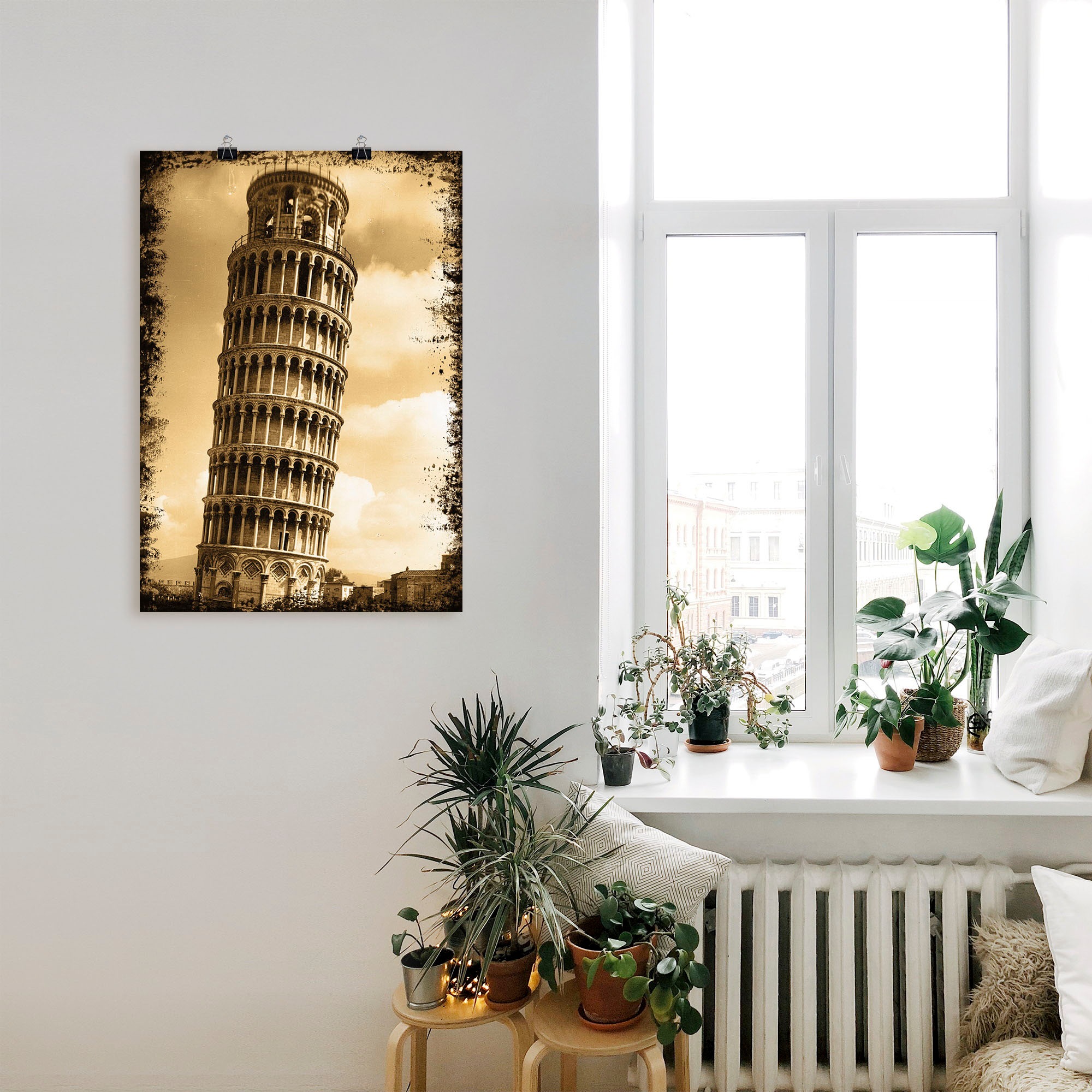 Artland Poster »Pisa - Campanile«, Gebäude, (1 St.), als Leinwandbild, Wandaufkleber oder Poster in versch. Größen