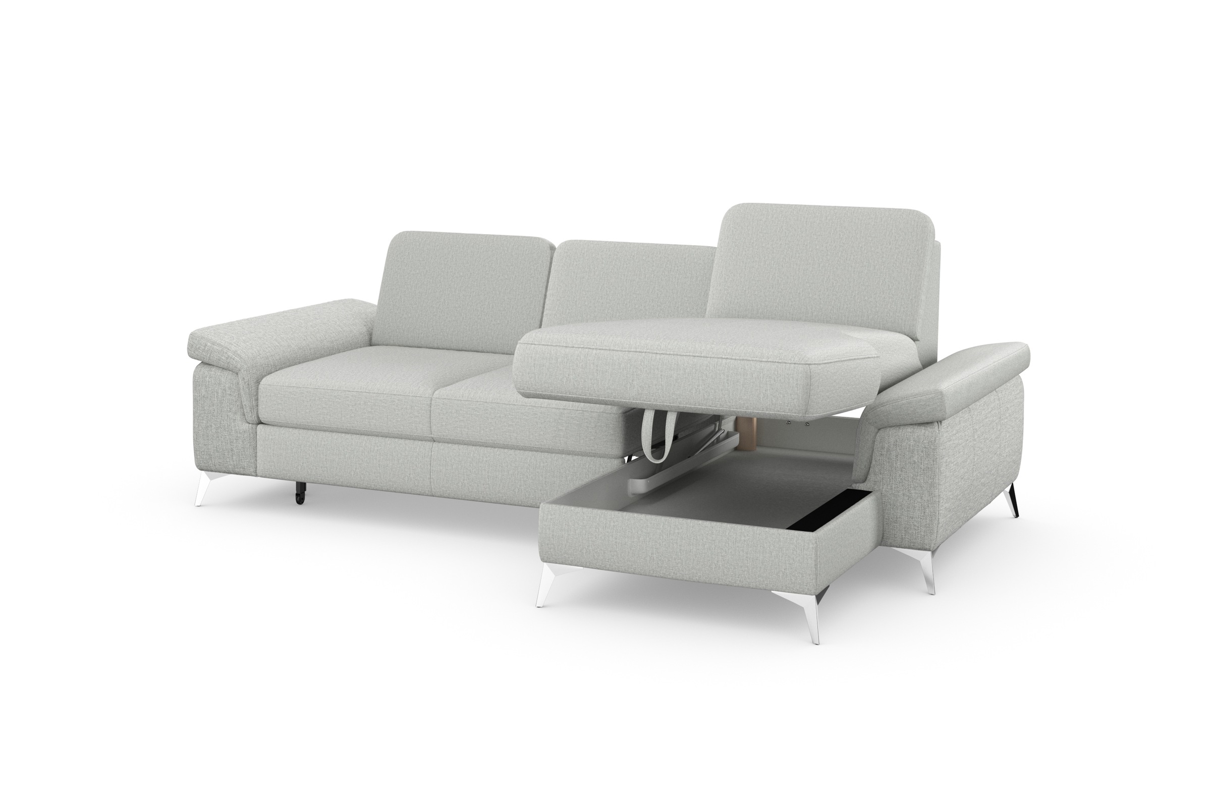 sit&more Ecksofa »Padua L-Form«, inklusive Sitztiefenverstellung, Armteilfunktion und Federkern