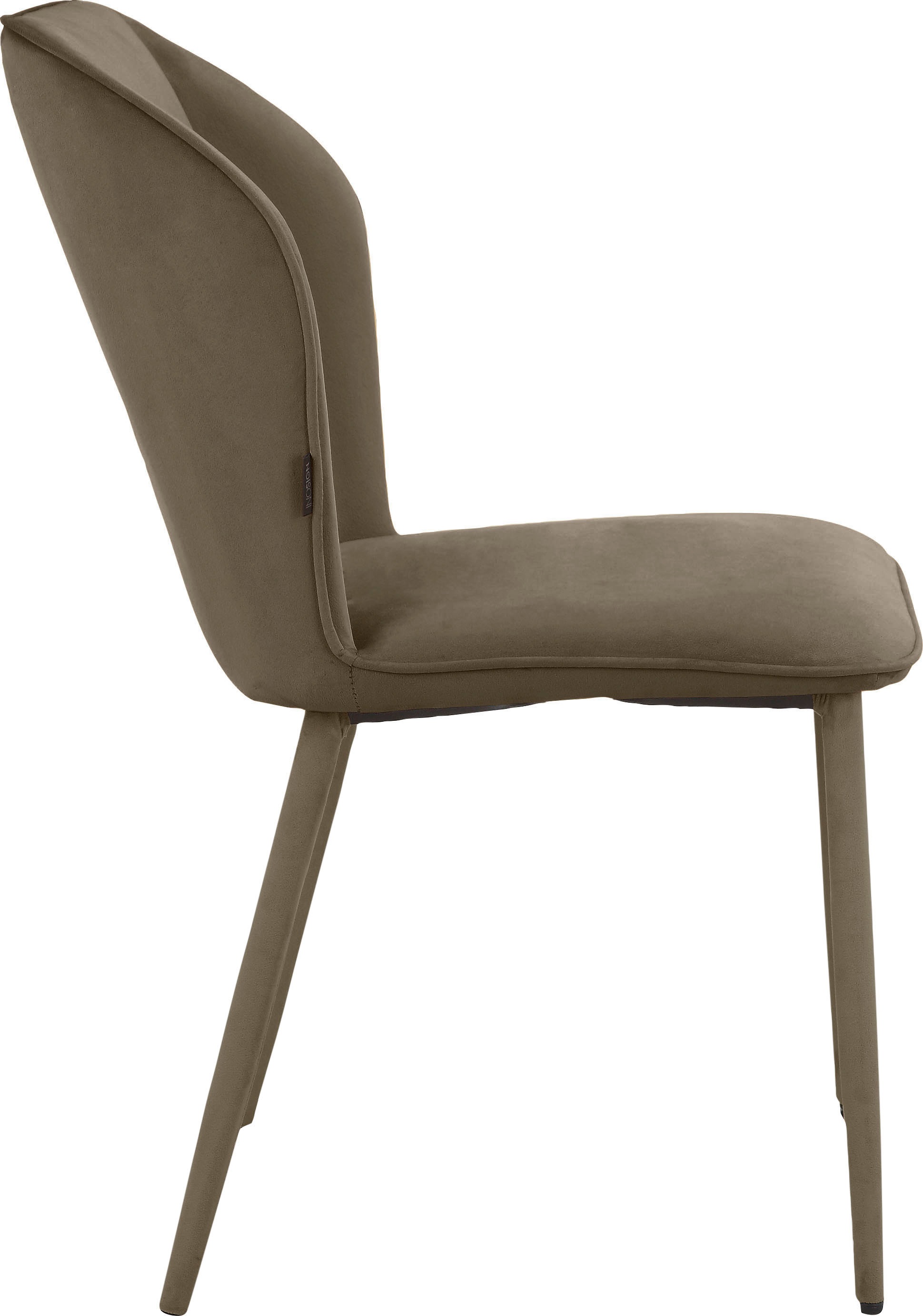 INOSIGN Esszimmerstuhl »Koa«, 2 St., Veloursstoff, in Velourstoff, mit Sitz und Rücken gepolstert, Sitzhöhe 49 cm
