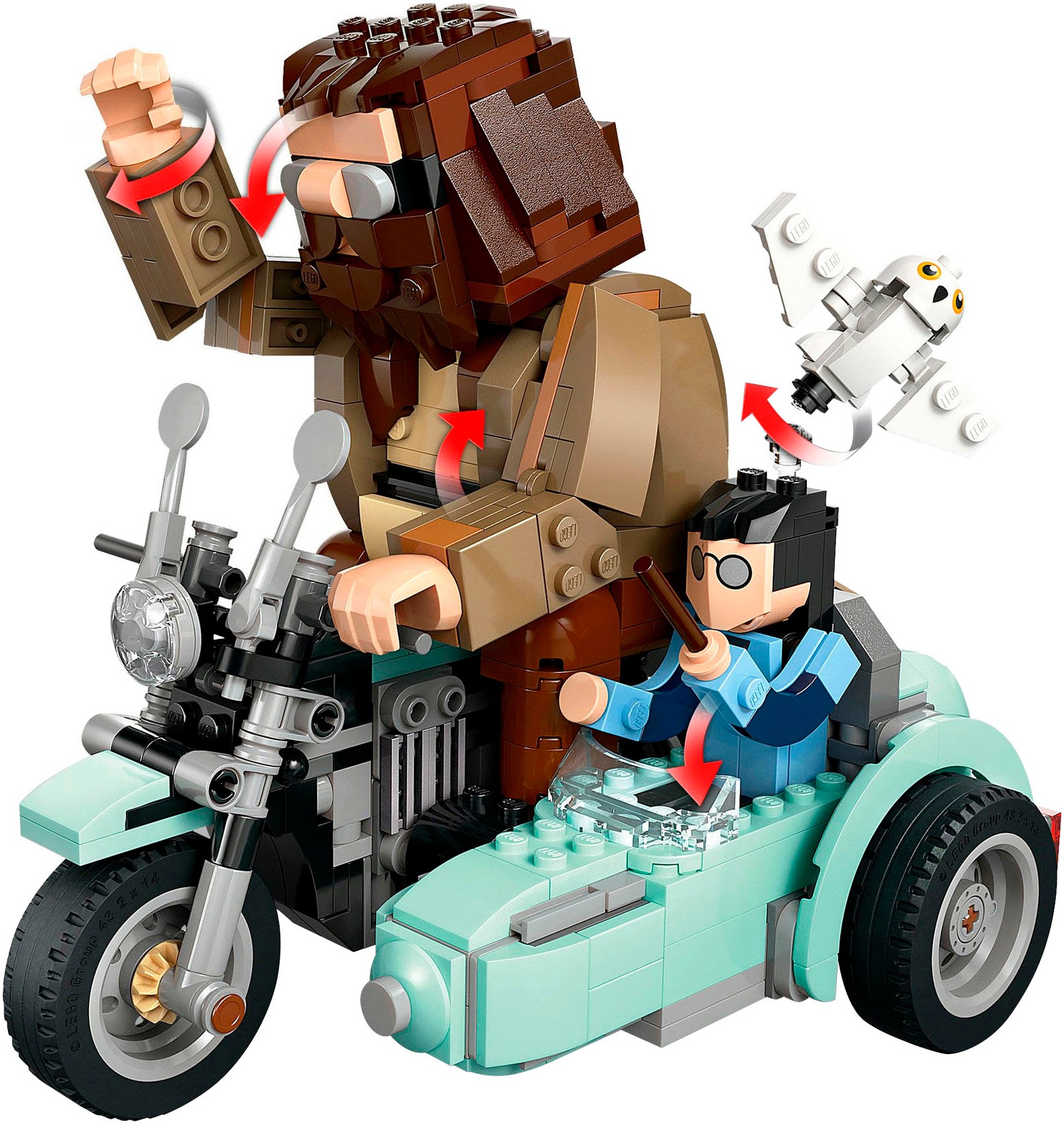 LEGO® Konstruktionsspielsteine »Hagrids und Harrys Motorradtour (76443), LEGO Harry Potter™«, (617 St.), Made in Europe