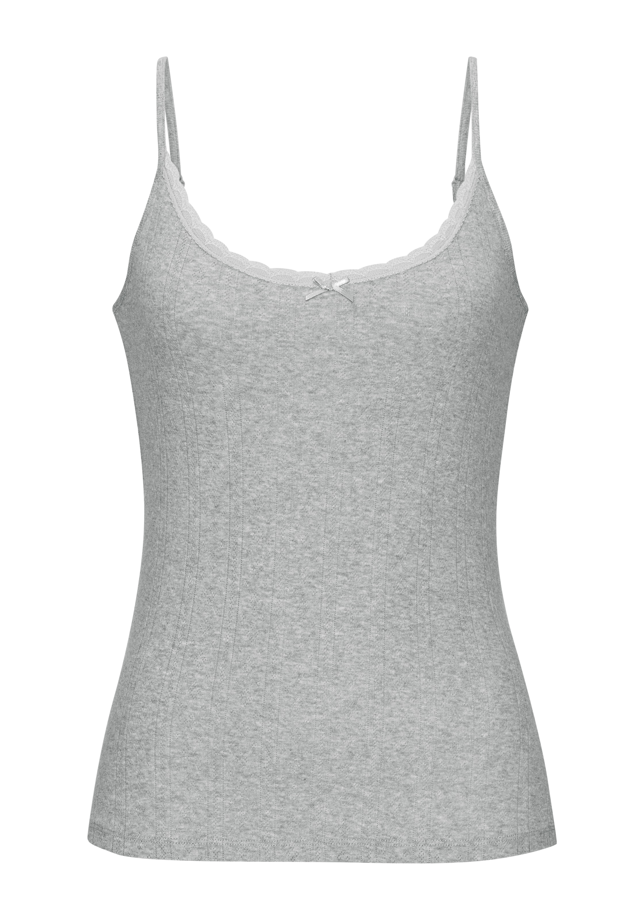 Vivance Unterhemd 2er-Pack,  aus weichem Pointelle-Strick mit Spitze