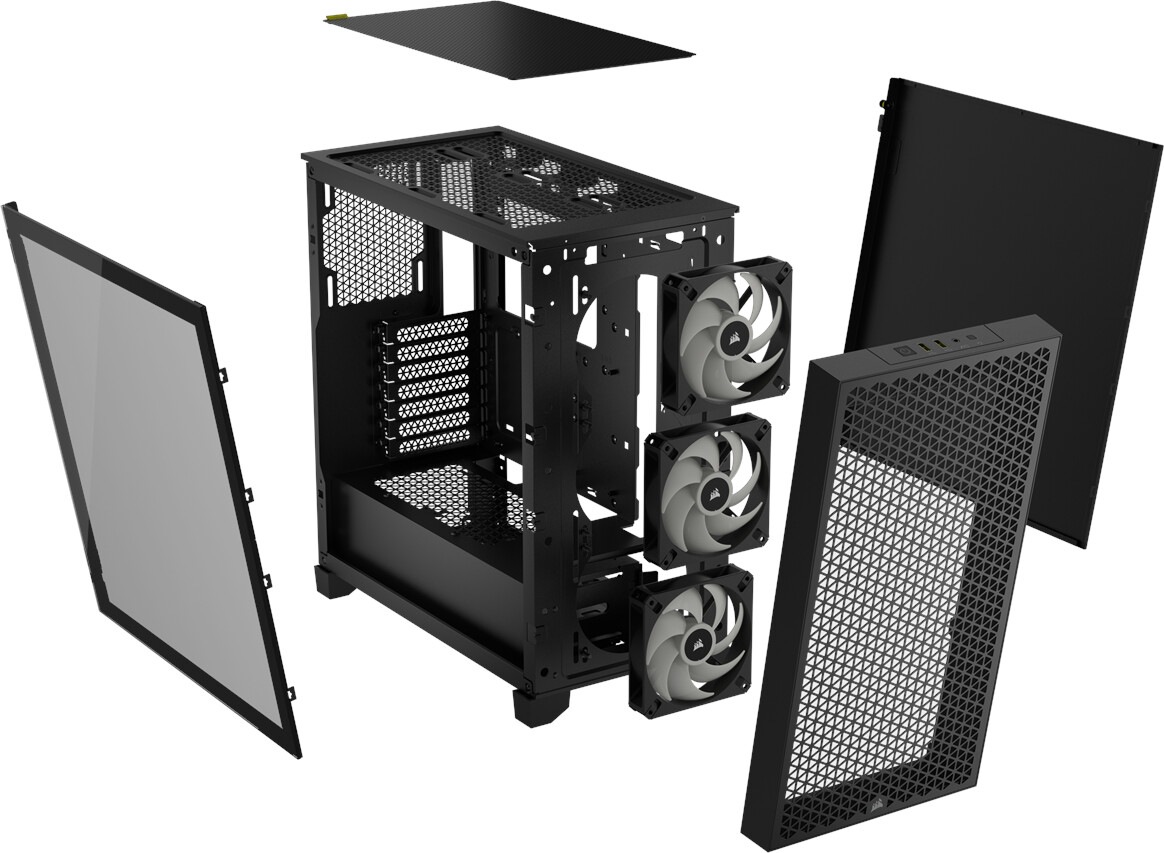 Corsair PC-Gehäuse »3000D RGB Airflow Tempered Glass Mid-Tower, Black«, RGB