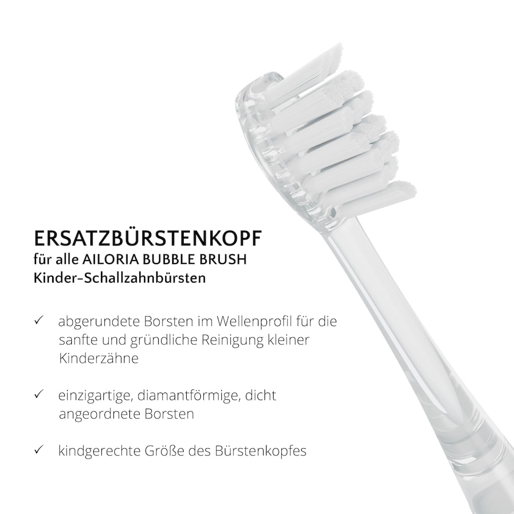 AILORIA Aufsteckbürsten »6x Ersatzbürstenköpfe für BUBBLE BRUSH«