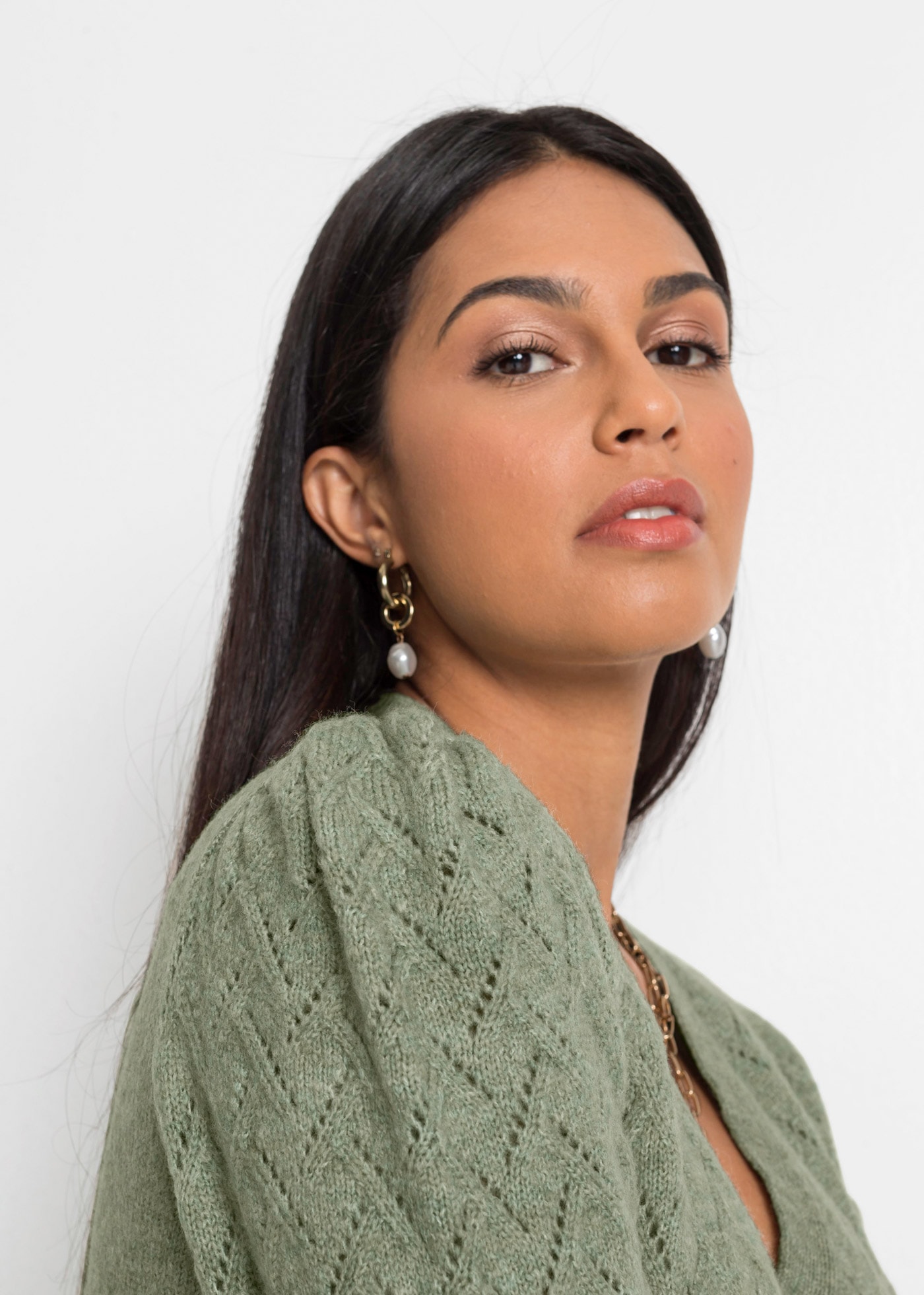 bonprix Wickelpullover