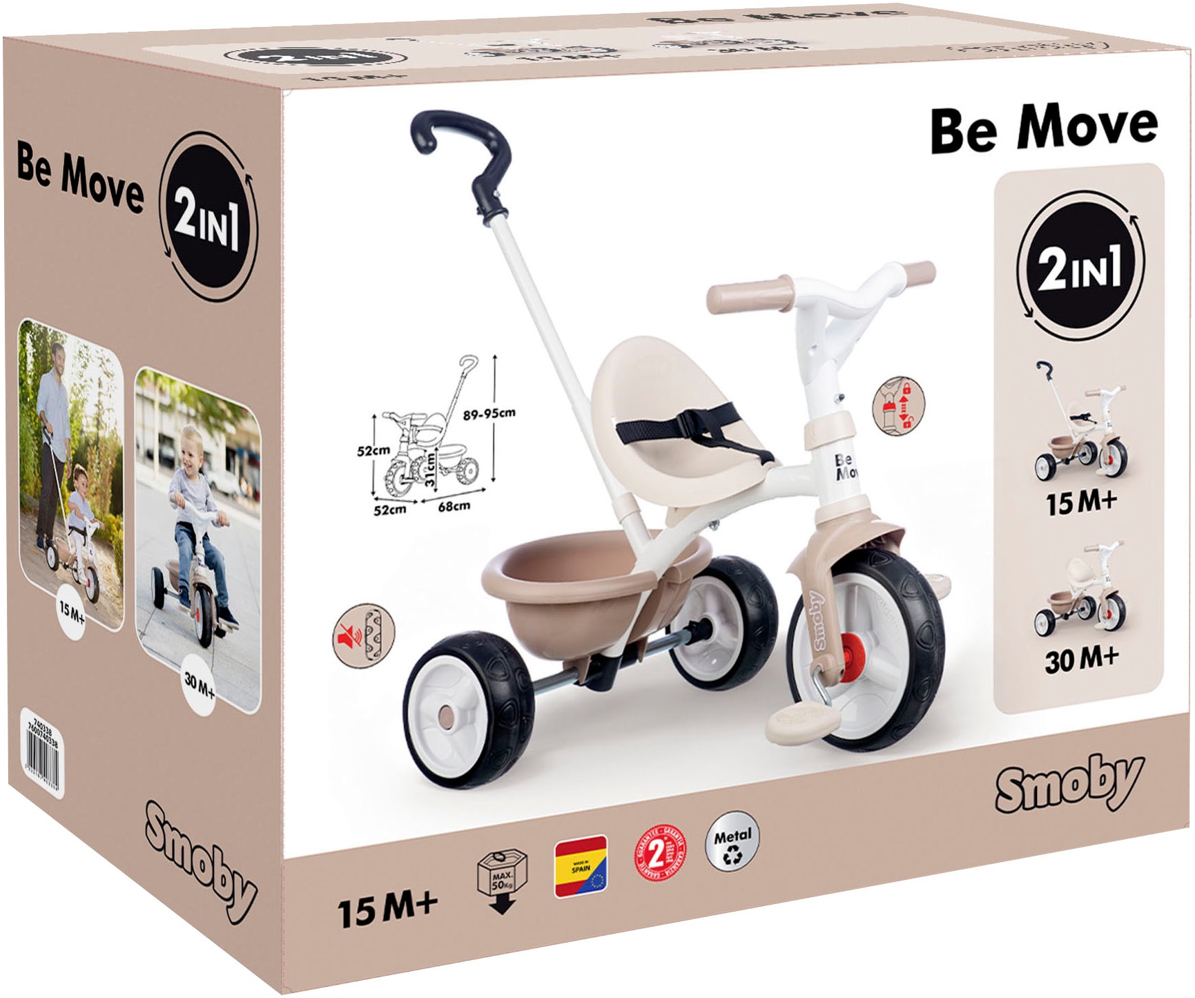 Smoby Dreirad »Be Move, beige«, Made in Europe