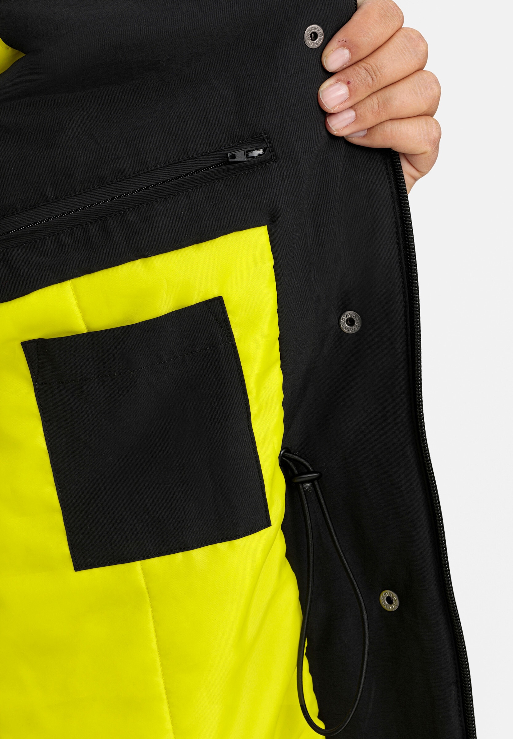 Sheego Langjacke »Mantel Parka mit Kontrast-Futter« Abnehmbare Kapuze