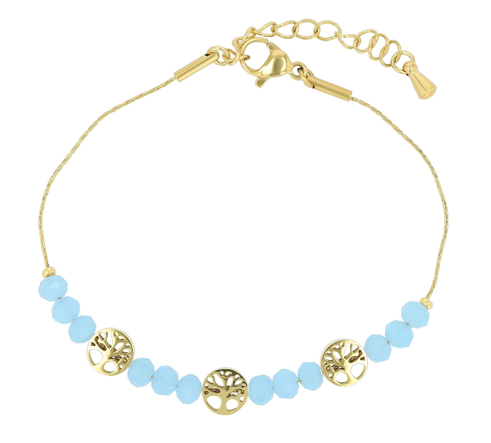 Adelia´s Armband »Damen Armband ¿ Lebensbaum aus Edelstahl mit Perle 16,5 cm«