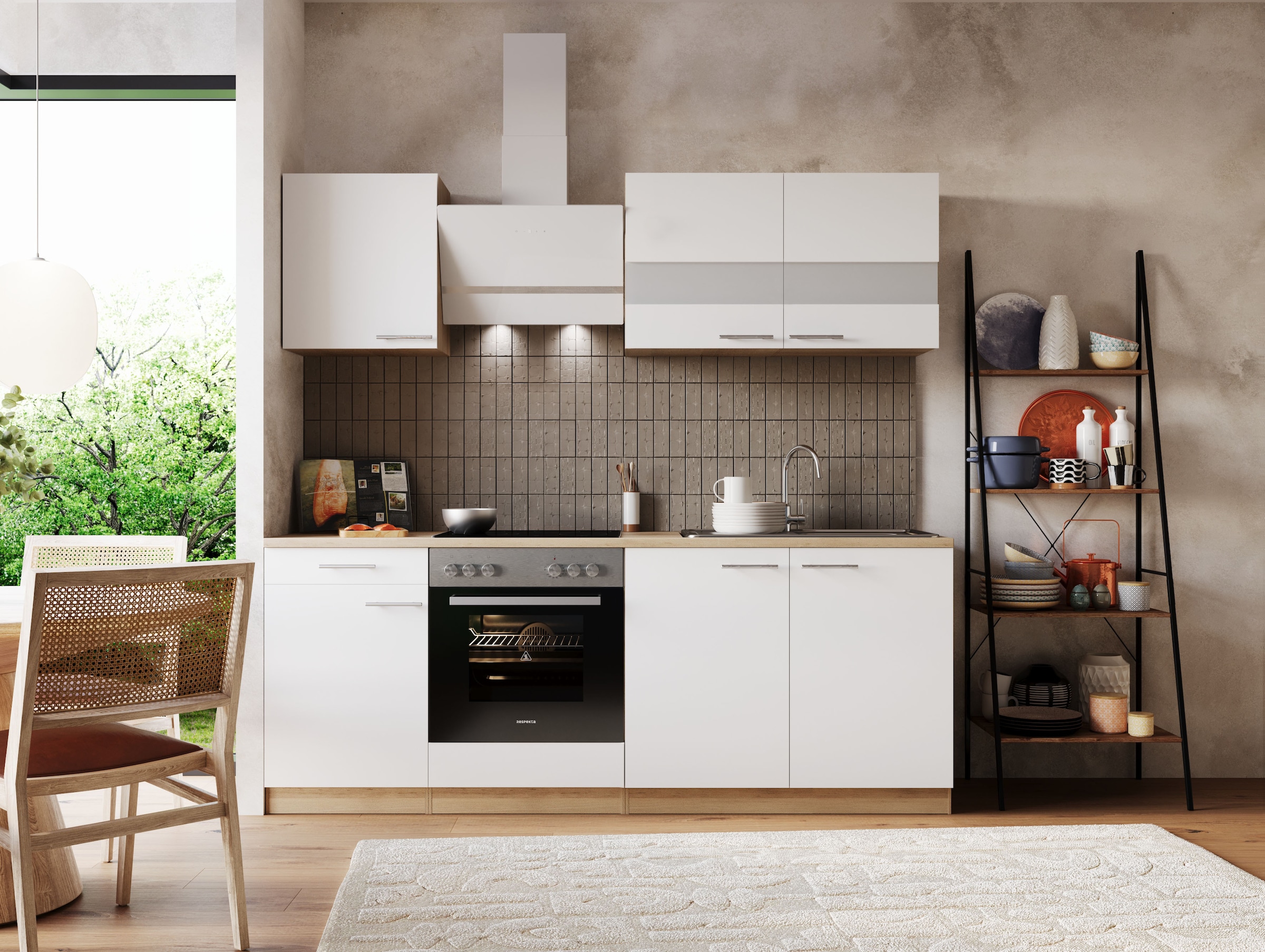 RESPEKTA Küche »Merle« Breite 210 cm, mit Soft-Close, in exklusiver Konfiguration für OTTO