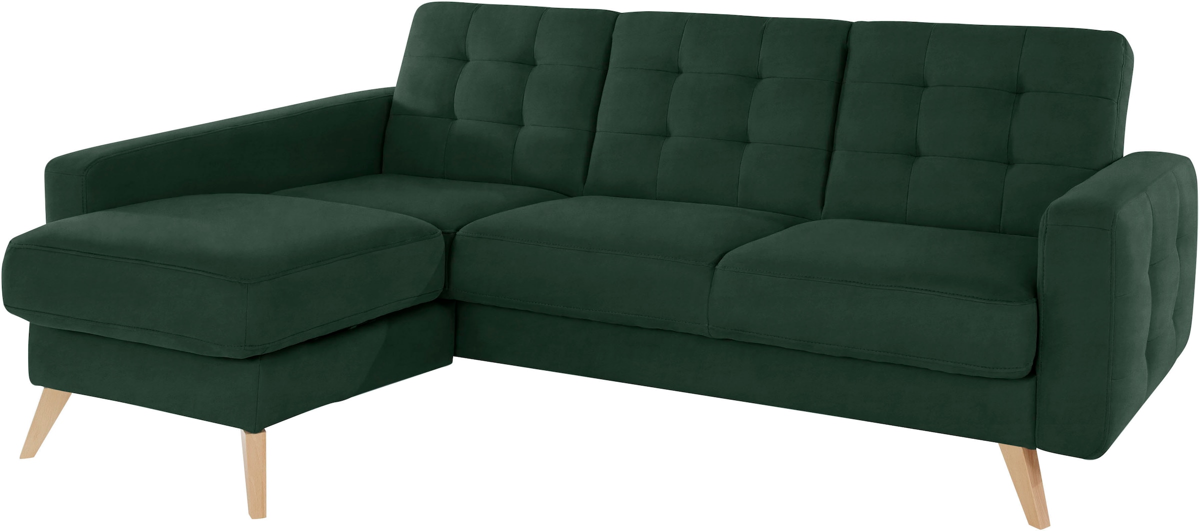 exxpo - sofa fashion Ecksofa »Nappa, kompakt und komfortabel, bequem, zeitloses Design, L-Form«, tolle Detailverarbeitung, inkl. Bettfunktion und Bettkasten