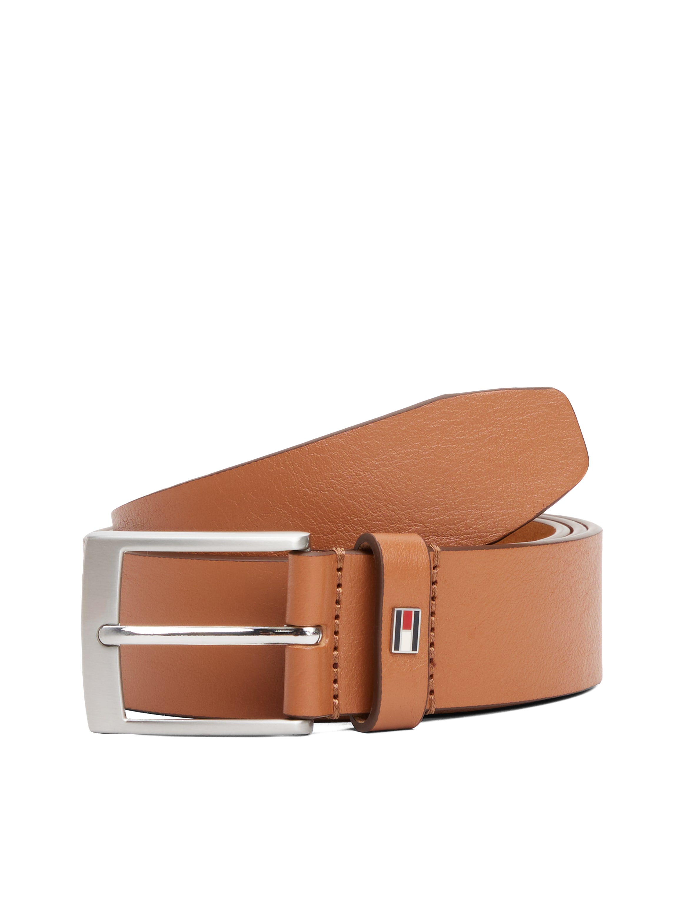 Tommy Hilfiger Ledergürtel »ADAN 3.5 EXT«, Metalllogopatch, Einfachdornschnalle