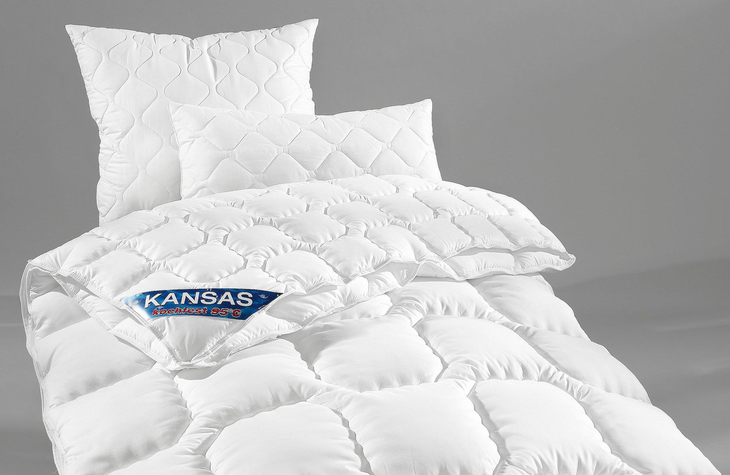 fan Microfaserkissen »Kopfkissen Kansas in 40x80cm und 80x80cm erhältlich«, Füllung: 100% Poyester, Bezug: 100% Polyester, (1 St.), f.a.n.-Topseller - seit Jahren bestens bewährt