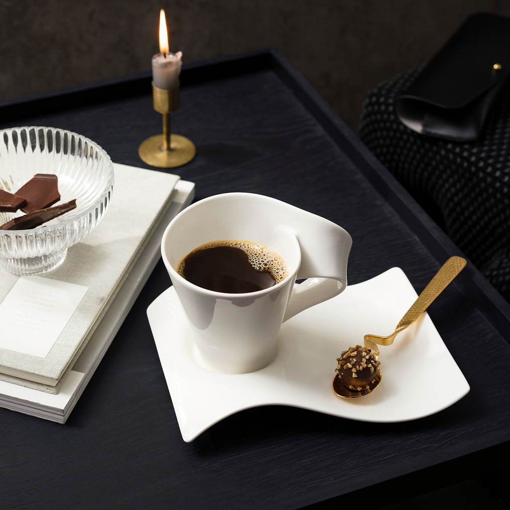 Villeroy & Boch Untertasse »Kaffee Unterteller NewWave 20 x 14 cm 6er Set weiß«