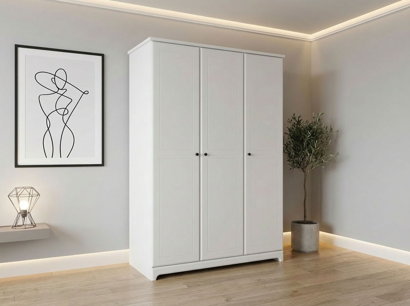 arthur berndt Kleiderschrank »Thilo, Kinderkleiderschrank« MDF-Fronten mit Kassettenfräsung