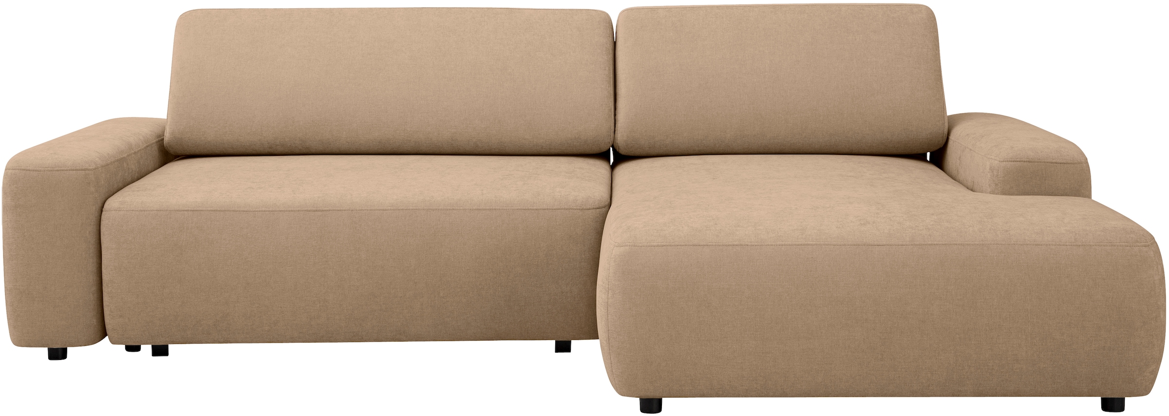 INOSIGN Ecksofa »TORGE (264cm), Schlafsofa in Cord, Samtvelours o Struktur fein, L-Form«, Schlaffunktion, Bettkasten, Liegefläche: 125/210 cm