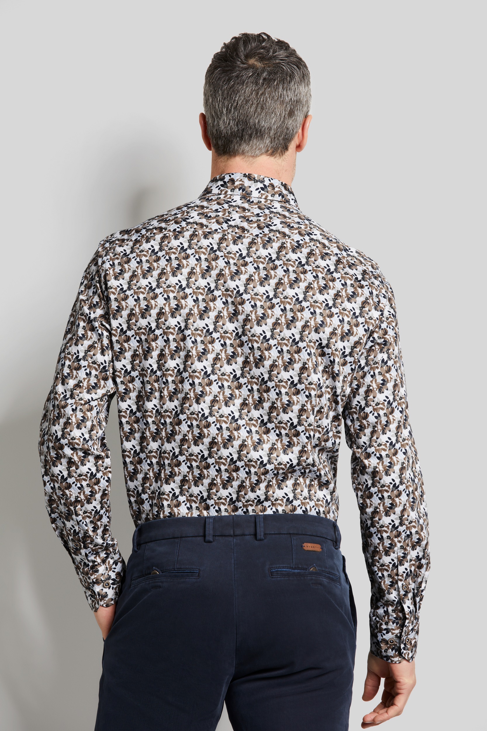bugatti Langarmhemd, mit floralem Print