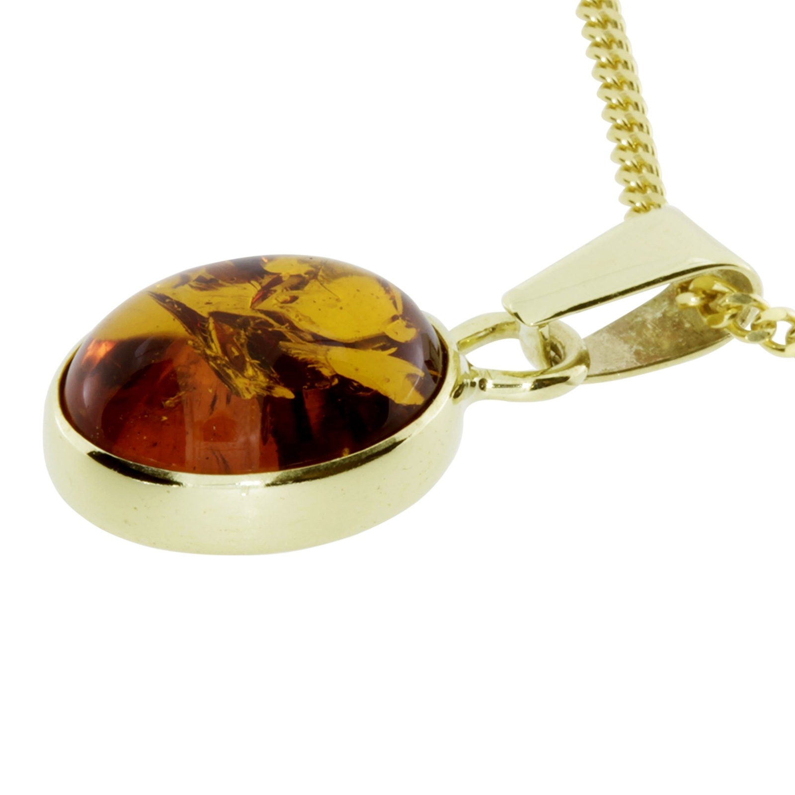 OSTSEE-SCHMUCK Kette und Anhänger Set »- Classic 10x8 - Gold 333/000 - Bernstein«