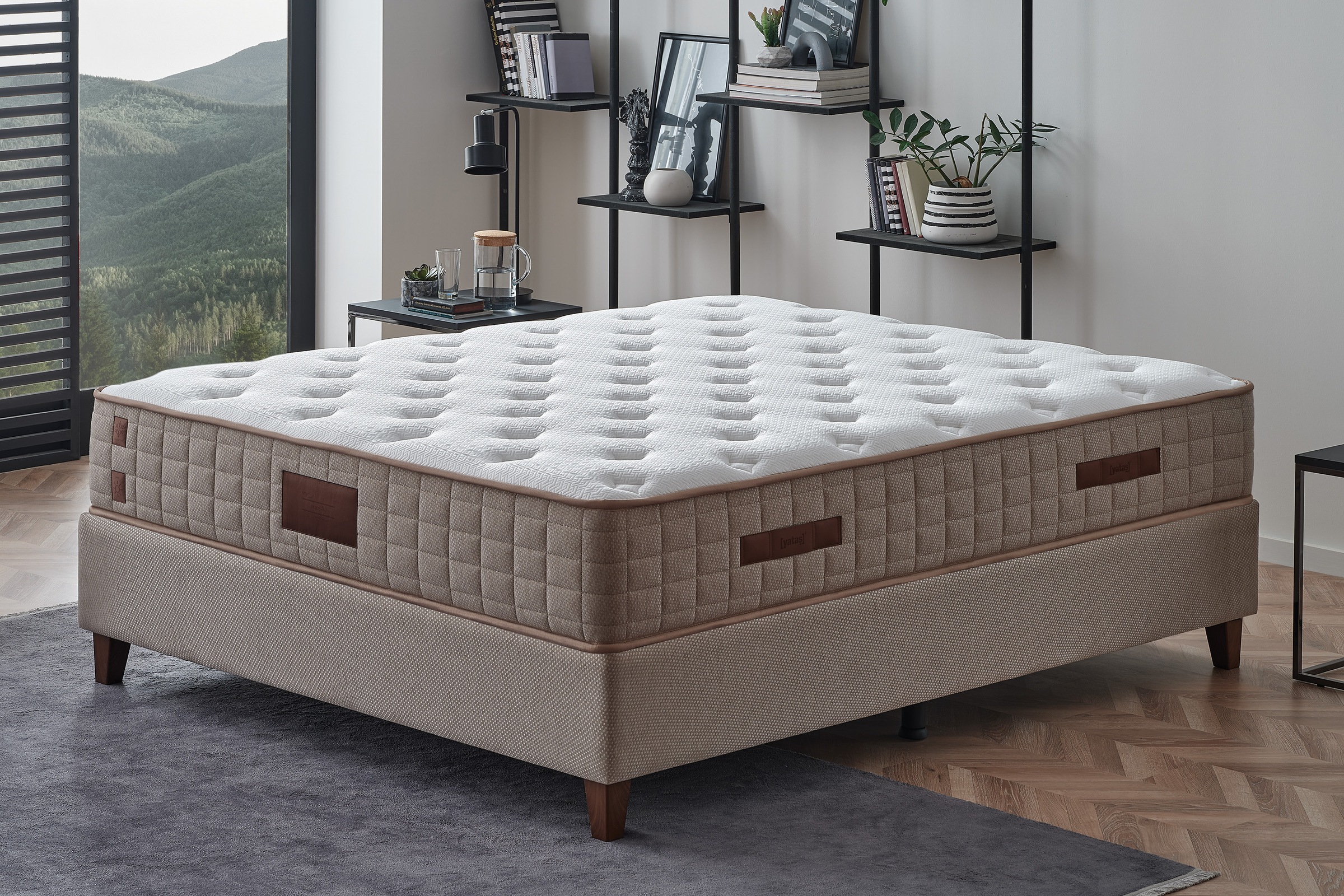 Yatas Bedding Taschenfederkernmatratze »Majestät First Class Cool& Wool«, 30 cm hoch, 406 Federn, (1 St.), spezielles Federkernsystem mit punktelastischer Unterstützung, Bezug mit Sommer- und Winterseite