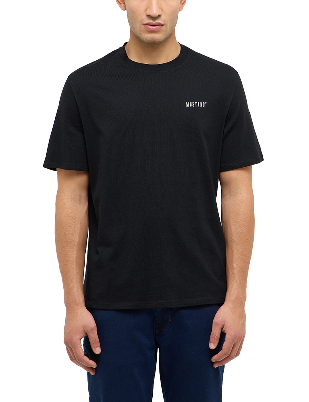 MUSTANG T-Shirt »Austin-Logo small« Regular fit, kleiner Markenschriftzug