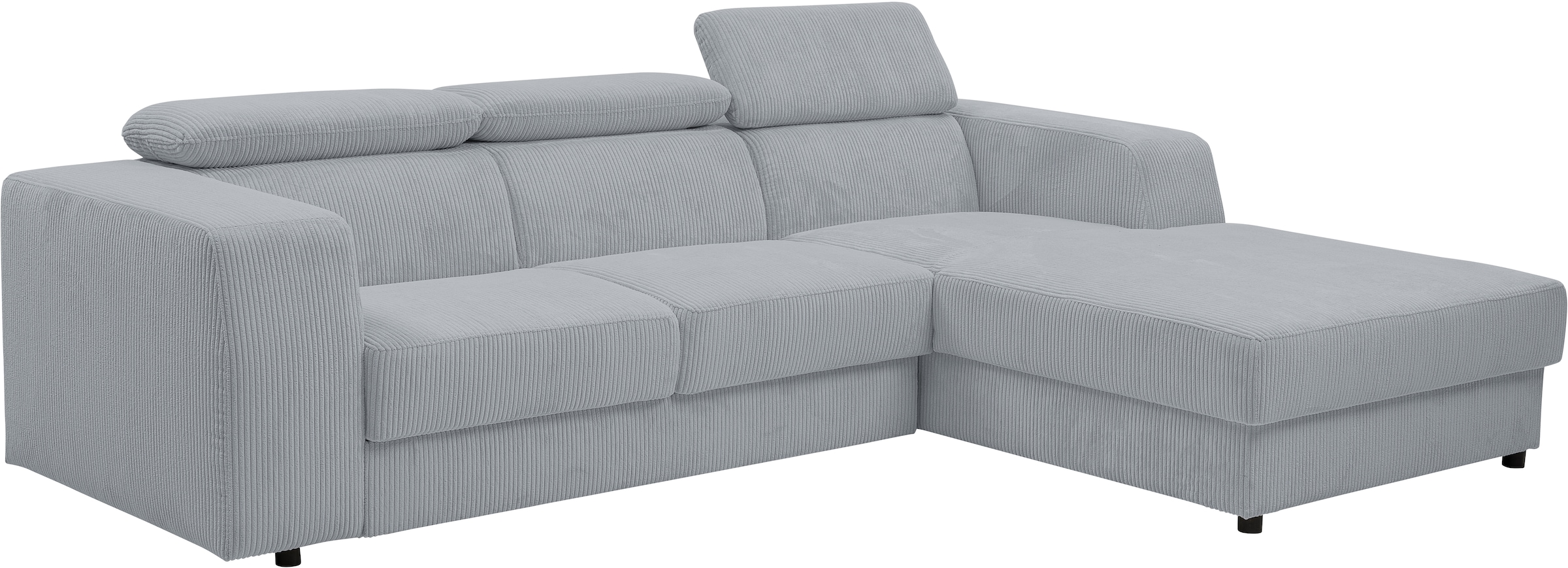 WERK2 Ecksofa »Cherry, modernes Sofa mit Komfortfunktionen, Breite 270cm, L-Form,« bequem, mit verstellbaren Kopfteilen, Schlaffunktion und Bettkasten