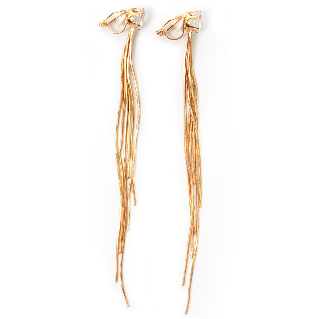 Firetti Paar Ohrclips »mehrreihig, elegant, vergoldet«