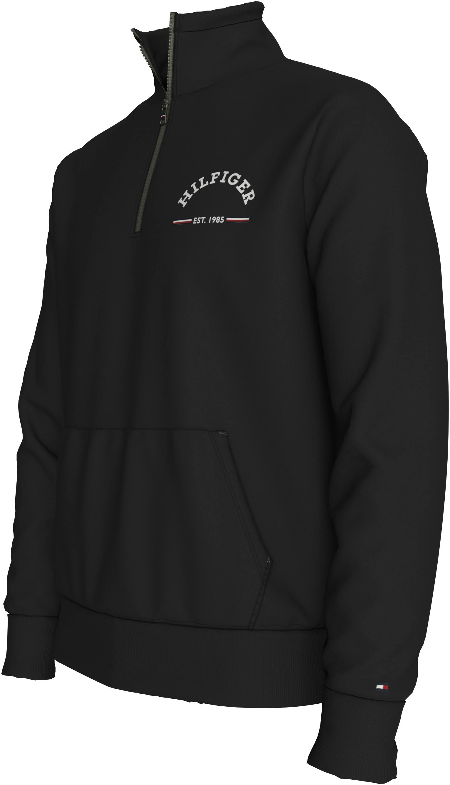 Tommy Hilfiger Sweatshirt »ROUNDALL STAND COLLAR ZIP«, mit Stehkragen und Reißverschluss