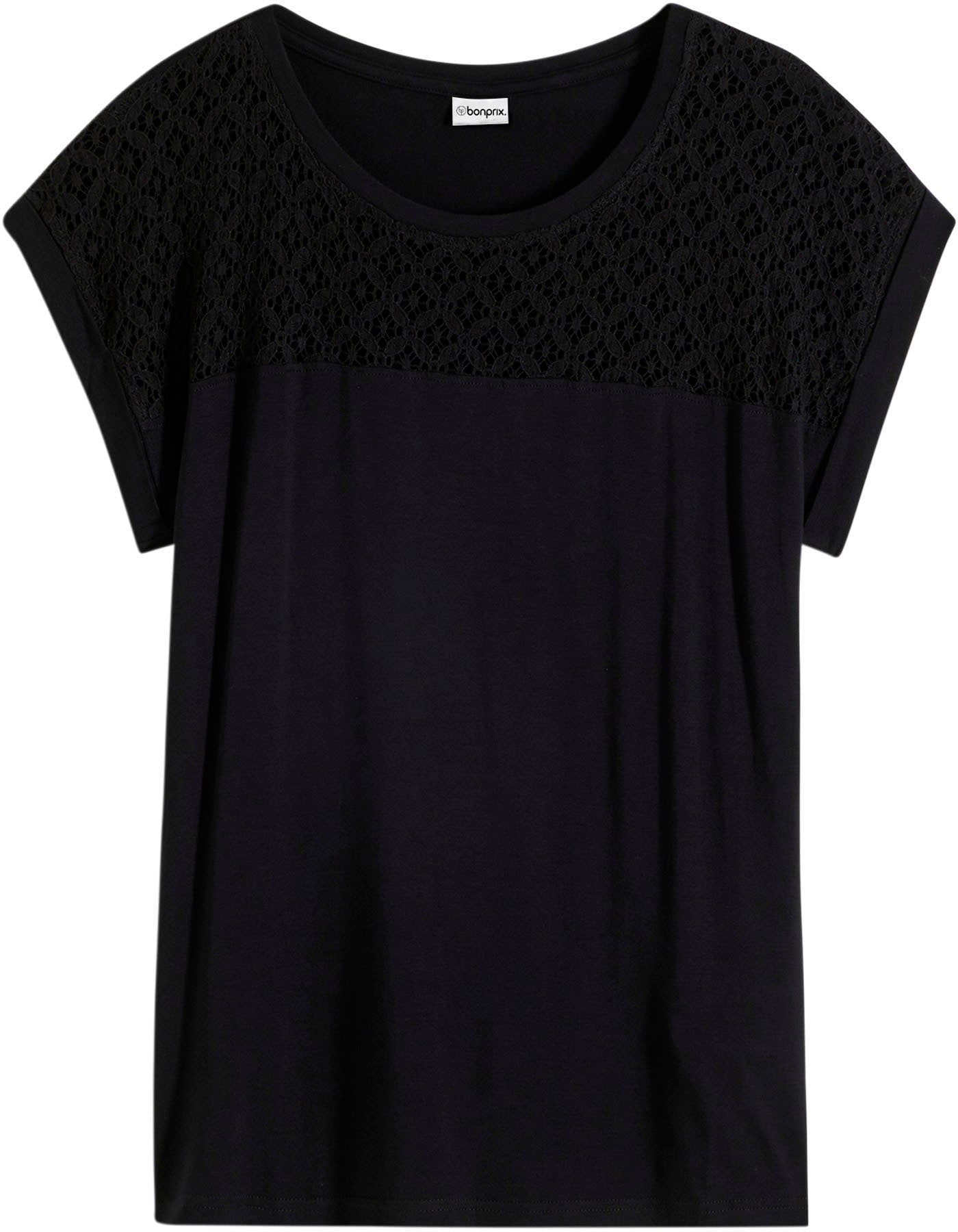 bonprix T-Shirt »Shirt aus Viskose-Mix« gerade Passform, Kurzarm, für vielseitige Anlässe, aus Viskose-Mix