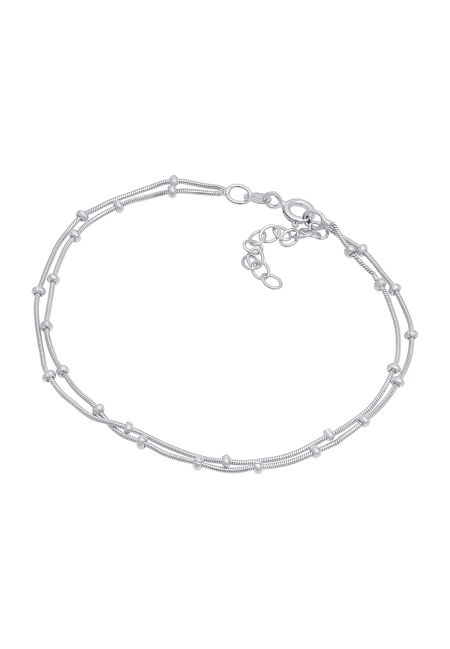 Elli Armkette »Armband Layer Kugelkette Rund Basic Trend 925er Silber«