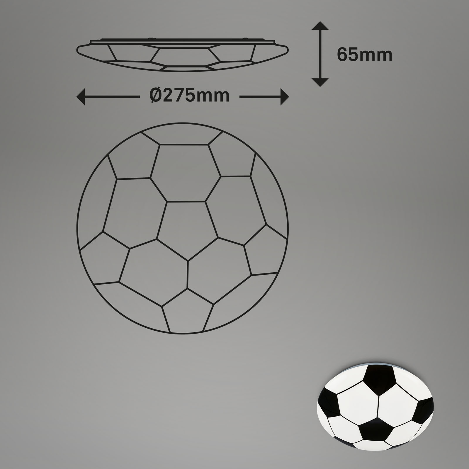 Briloner Leuchten Deckenleuchte »Deckenleuchte SOCCER«