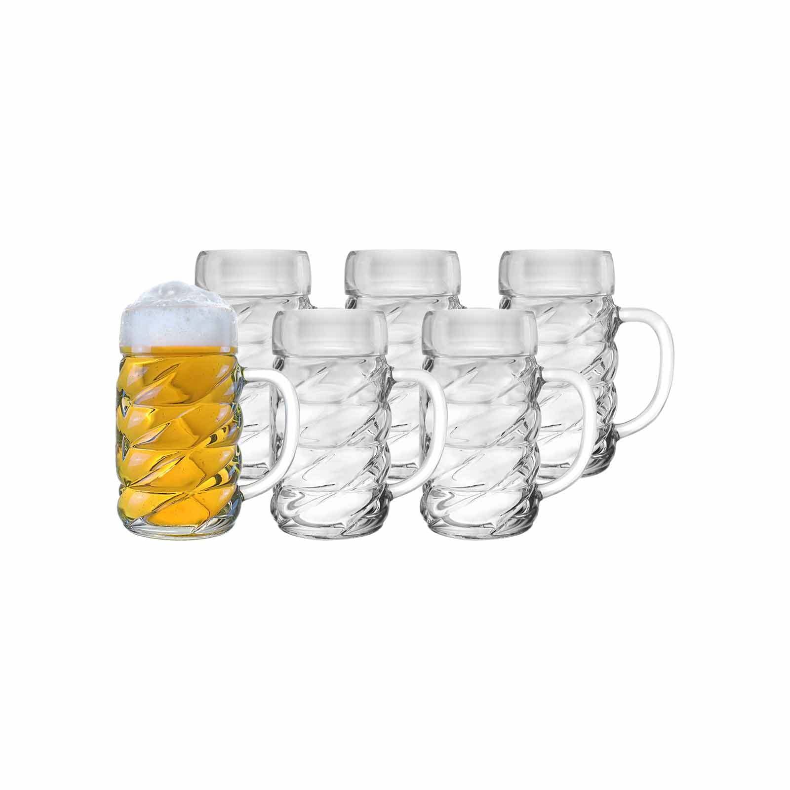 Stölzle Bierkrug »Bierkrüge Diamond 0,5 l & 1 l 12er Set transparent« spülmaschinenfest, wunderbar alltagstauglich, sehr bruchsicher