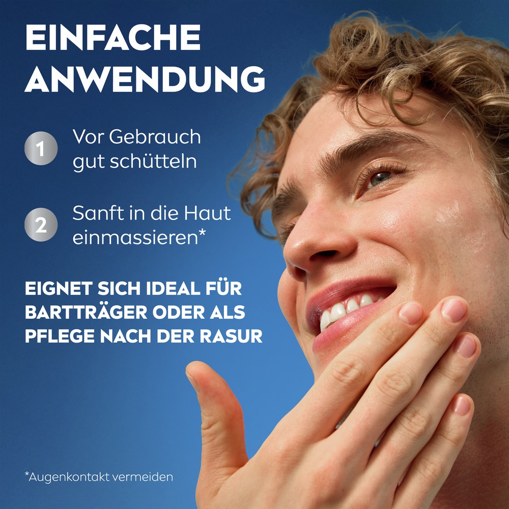 Nivea Men Feuchtigkeitsgel »NIVEA MEN Sensitive Beruhigender Liquid Moisturizer« mit Smart Barrier Technology, ultraleichte Textur, parfümfrei