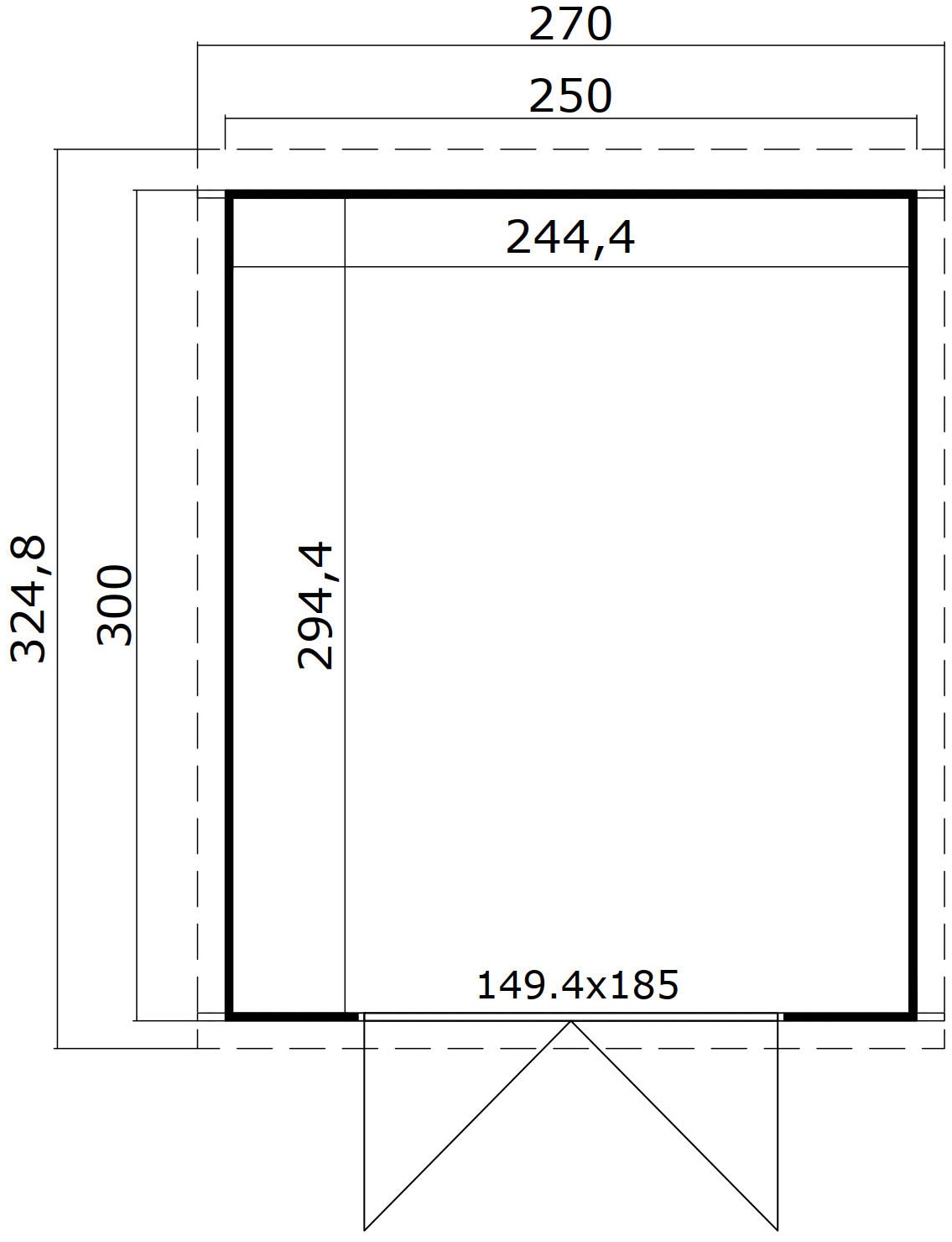LASITA MAJA Gartenhaus »Zambezi 5« Blockbohlenhaus 28mm
