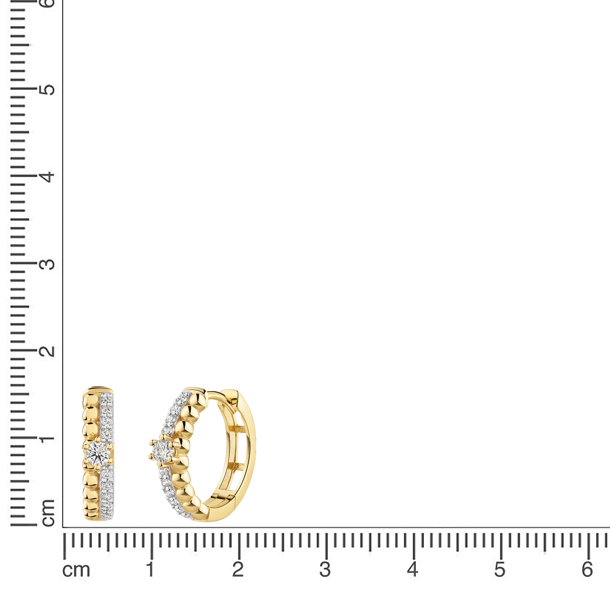 Firetti Paar Creolen »Schmuck Geschenk Gold 333 Ohrschmuck Ohrringe« mit Zirkonia (synth.)