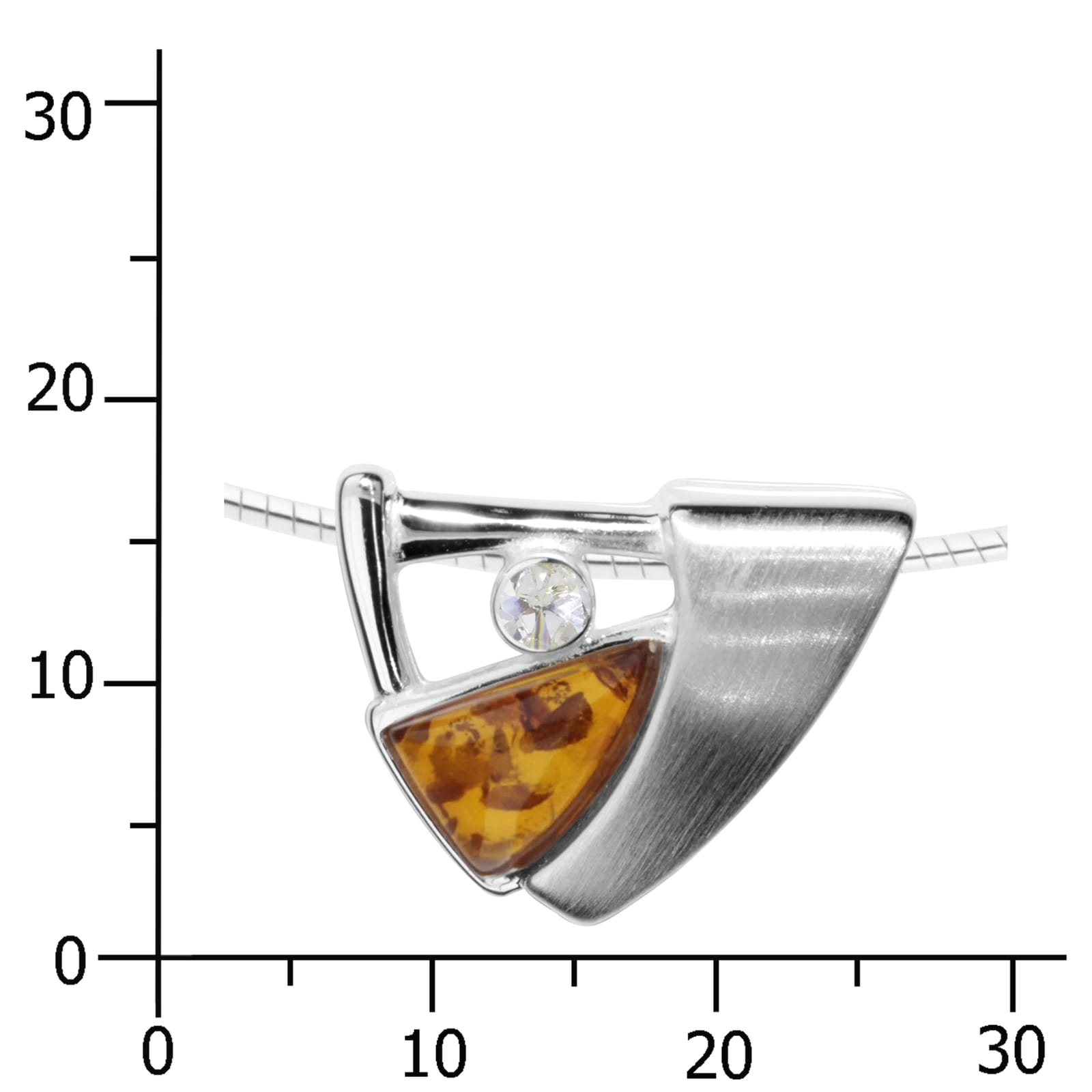 OSTSEE-SCHMUCK Kette mit Anhänger »- Gleiter-Sigri - Silber 925/000 - Bernstein/Zirk.«